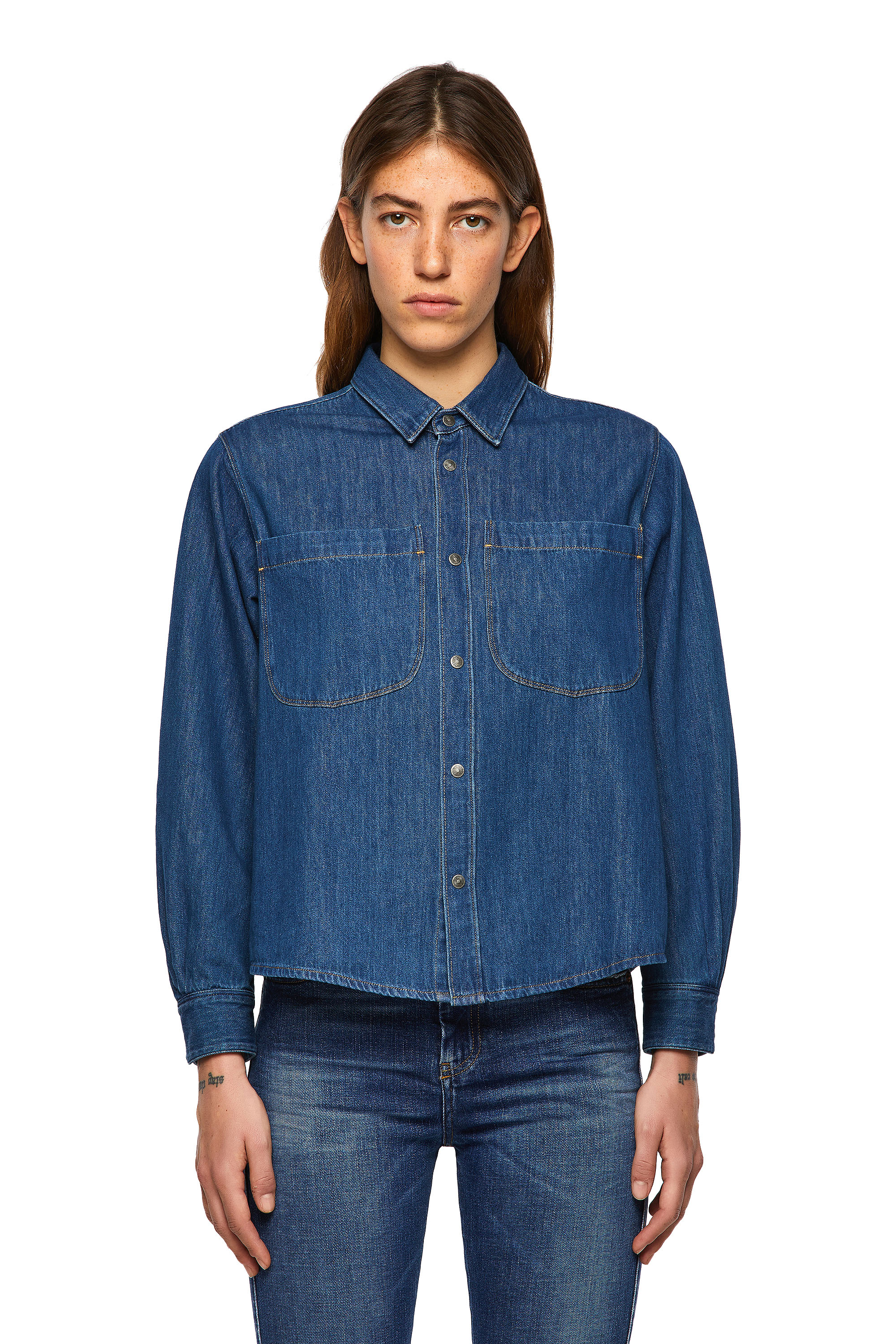DE-BEA-SP, Blue - Denim Shirts
