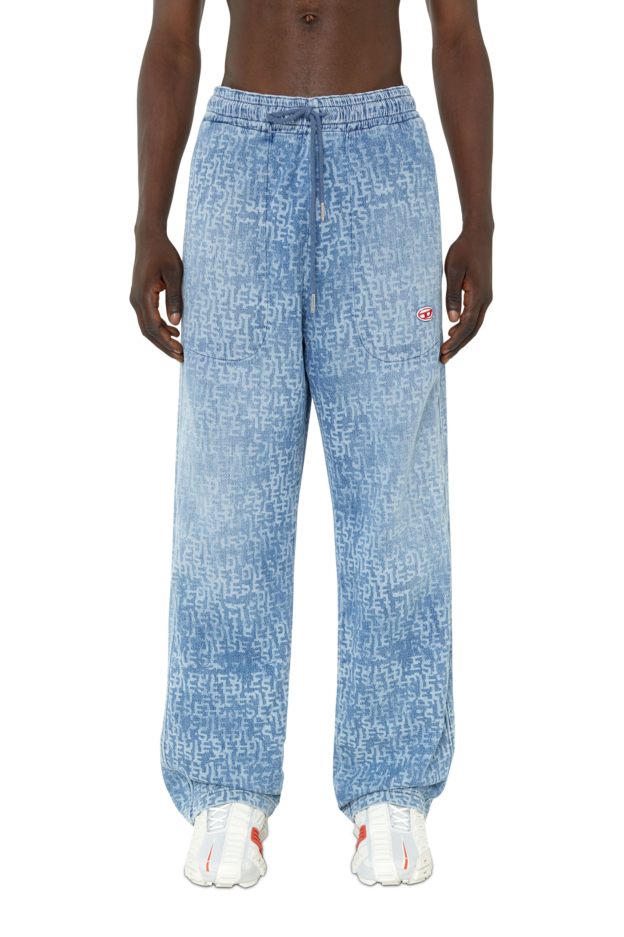 Diesel - D-Martians Track Denim 09E27 Straight, Light Blue - Image 1