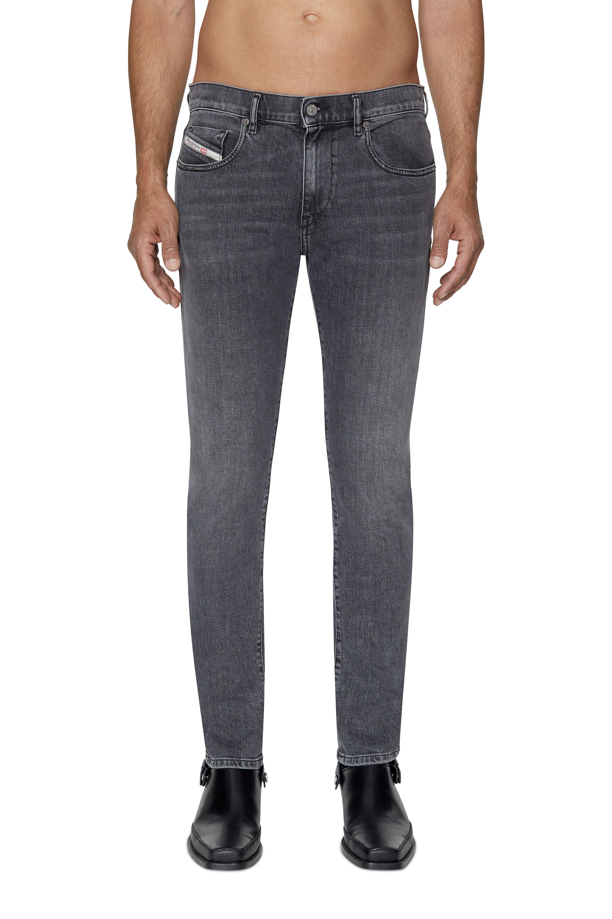 Diesel - Slim Jeans 2019 D-Strukt 09C47, Black/Dark grey - Image 2