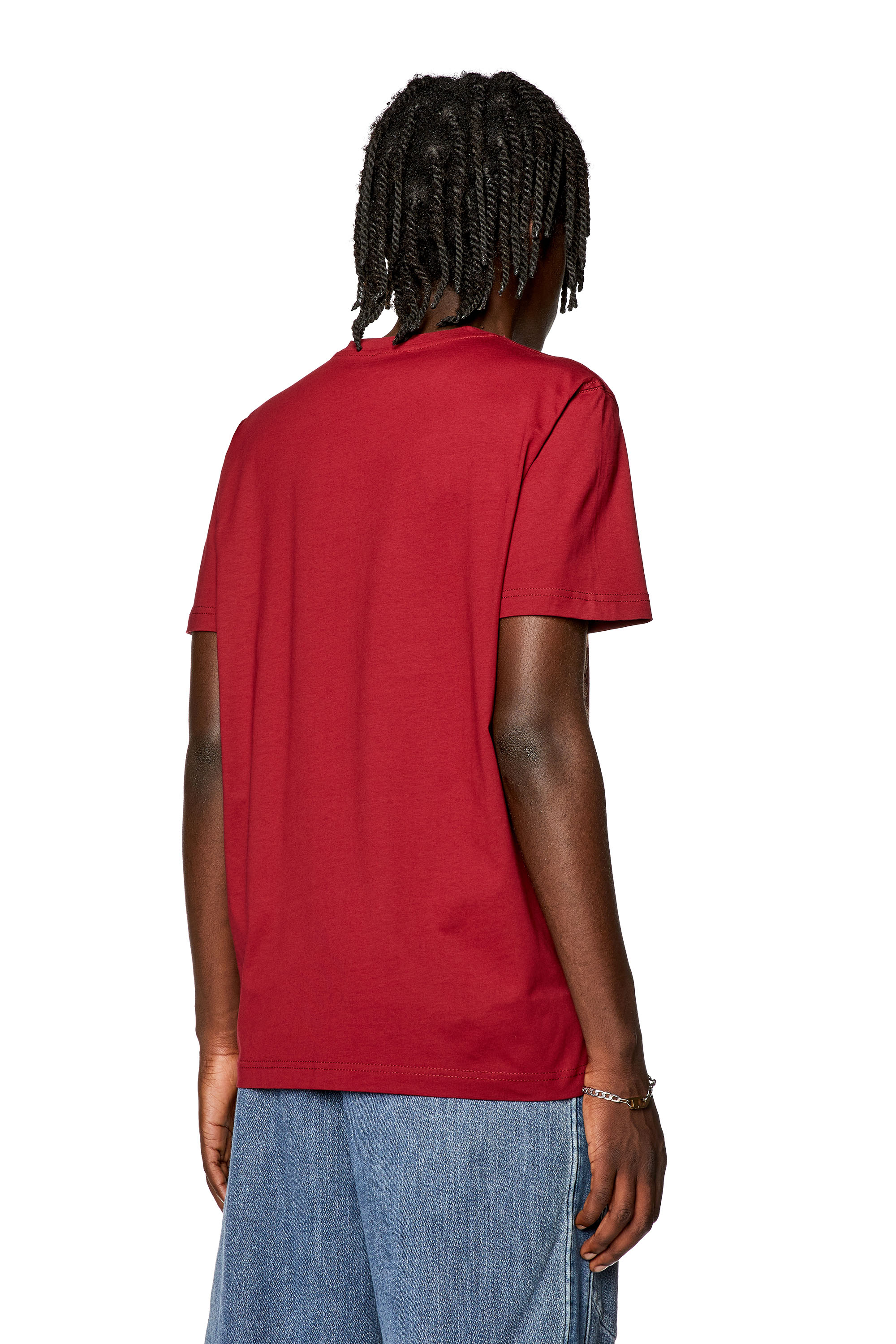 Diesel - T-DIEGOR-L6, Man T-shirt with smudged logo print in Red - Image 4