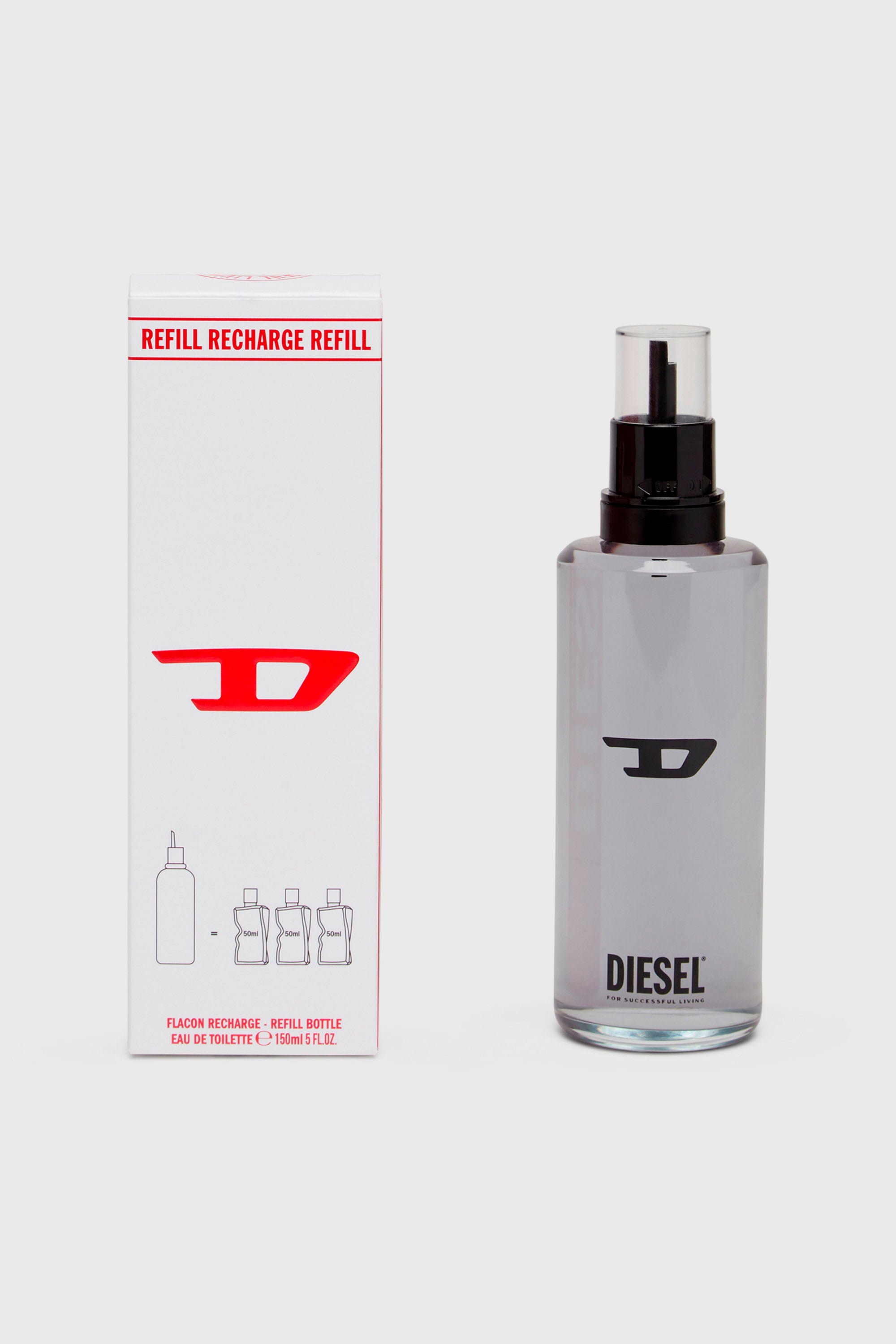 Diesel - D REFILL 150 ML LD866300 FRAGRANCE, Unisex's D REFILL 150ml, 5 FL.OZ., Eau de Toilette in Grey - 2