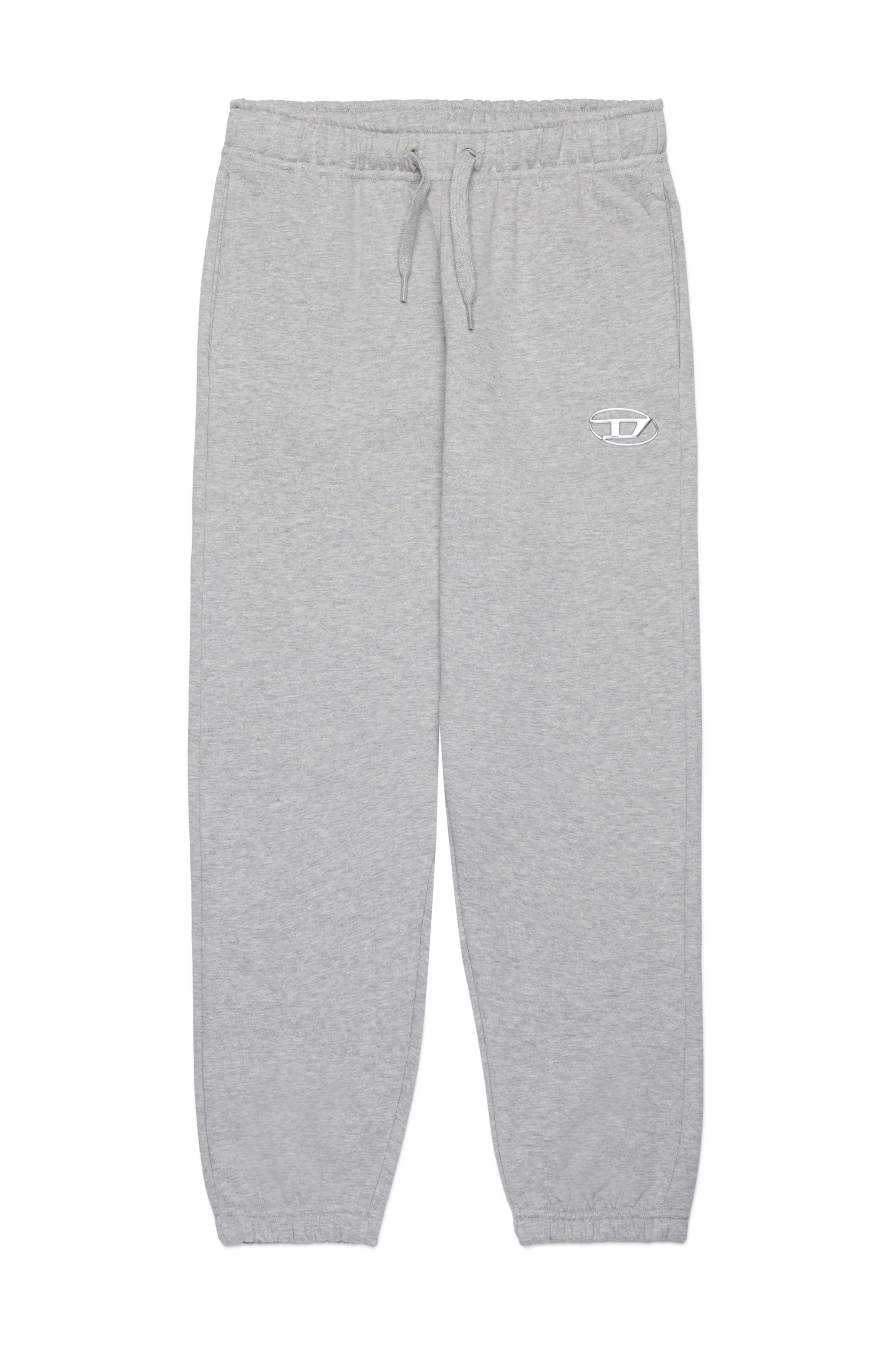 Diesel - PMACISD, Man's Sweatpants with metal-look Oval D logo in Grey - 1