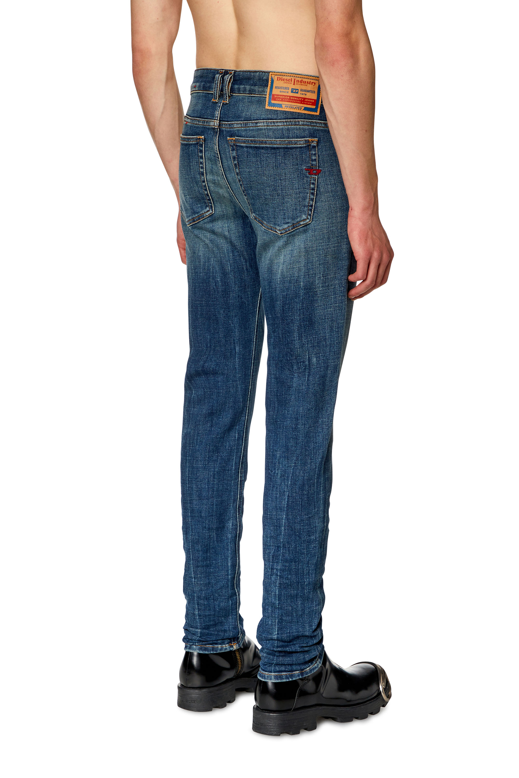 Skinny Jeans 1979 Sleenker 09H67, Dark Blue Diesel - Man's Skinny Jeans 1979 Sleenker 09H67, Dark Blue - 4