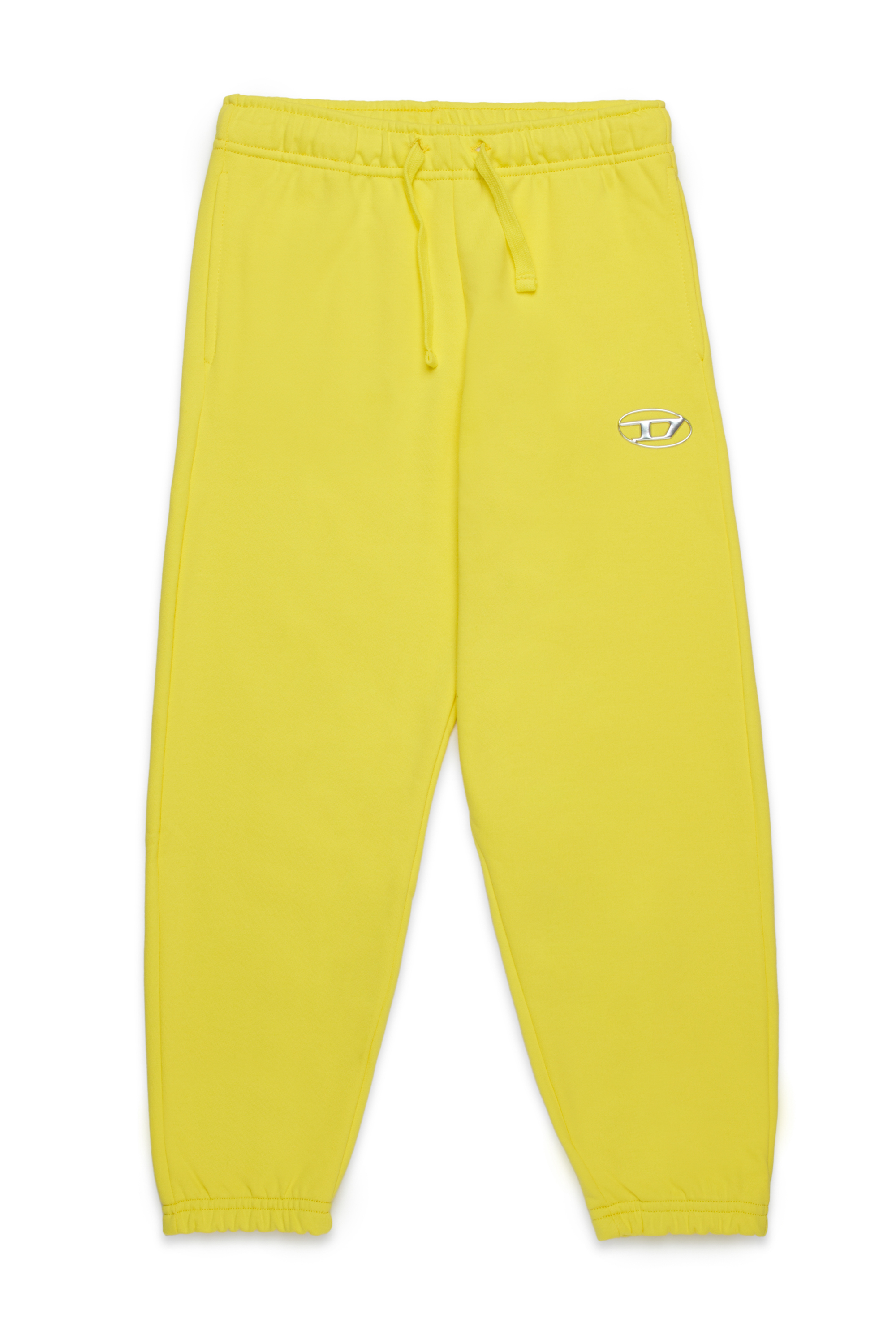 Diesel - PMACIS, Man's Sweatpants with metal-look Oval D logo in Yellow - 1