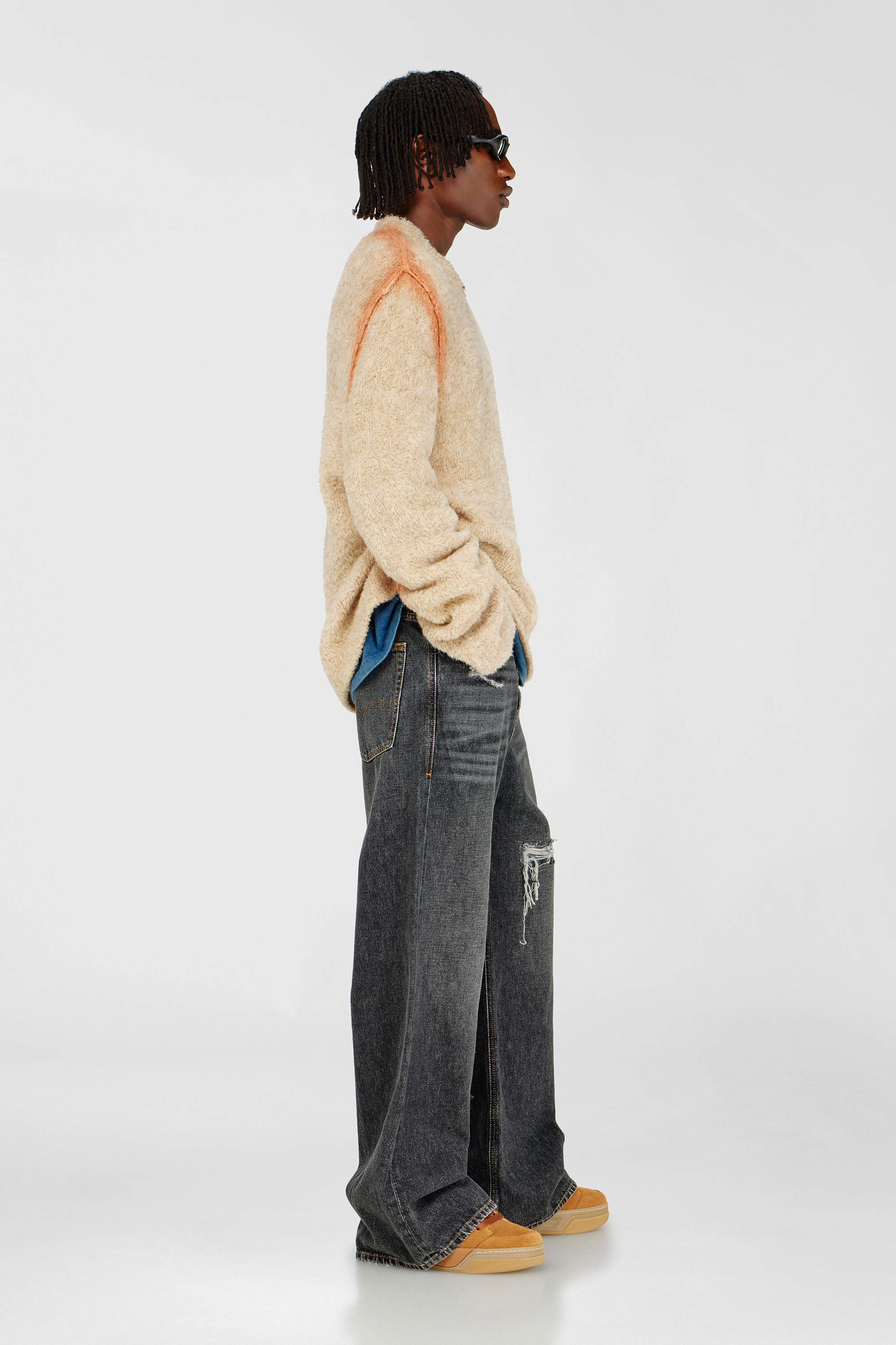 Diesel - Man's Relaxed Jeans D-Rise 007DN, Black/Dark grey - 2