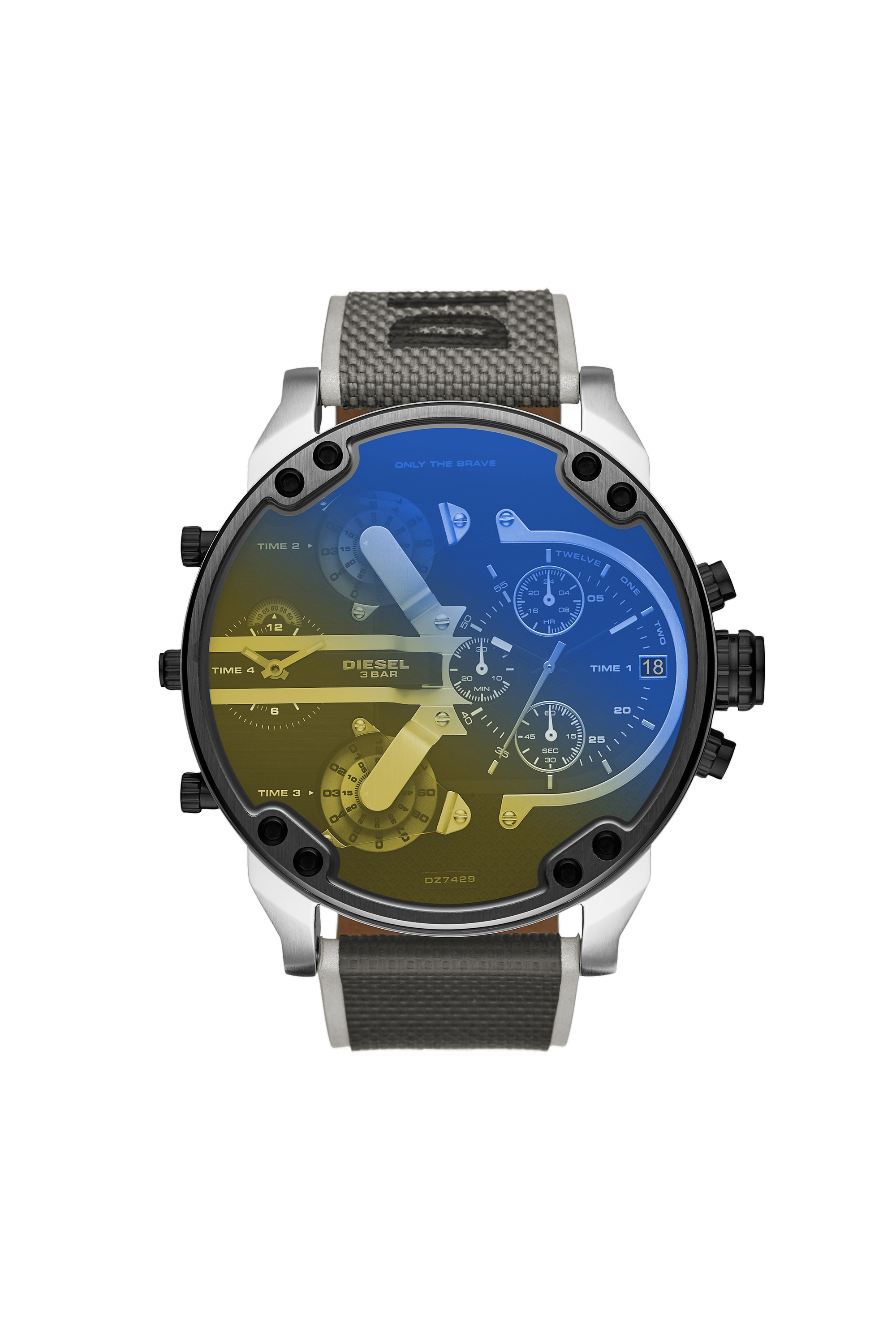 Diesel - DZ7429, Man's Mr Daddy 2.0 two-hand black nylon watch in Grey - 1