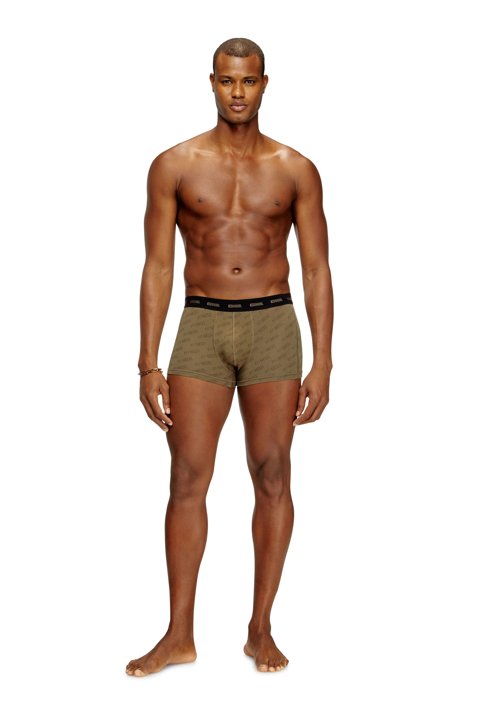Diesel - DAMIEN-UTLT-3PACK, Man's 3-pack boxer briefs with stylised logo in Military Green - 2