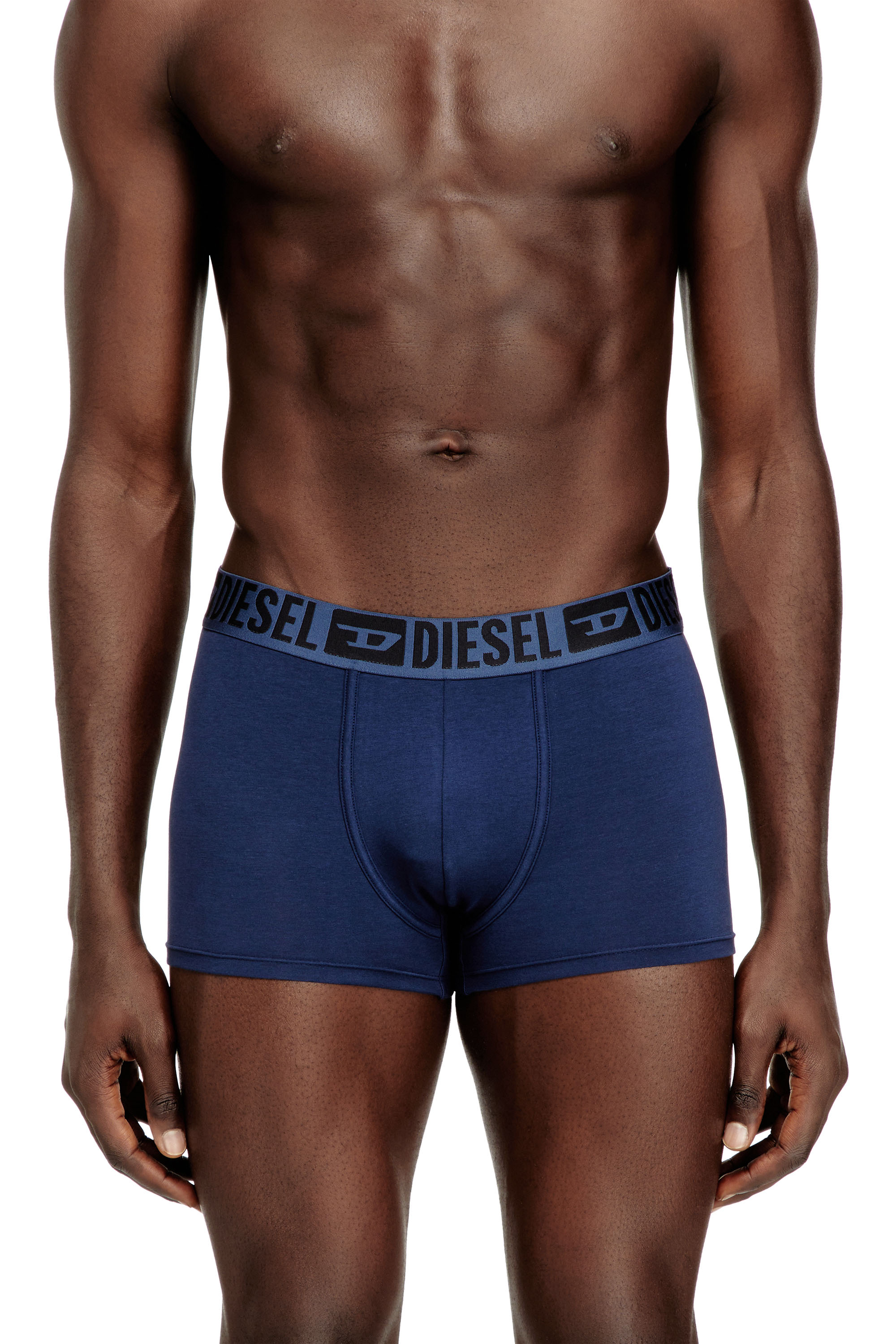 Diesel - MIKE-D-CORE-3PACK, Man's 3-pack of stretch cotton boxers with tonal waistband in Blue/Black - 3