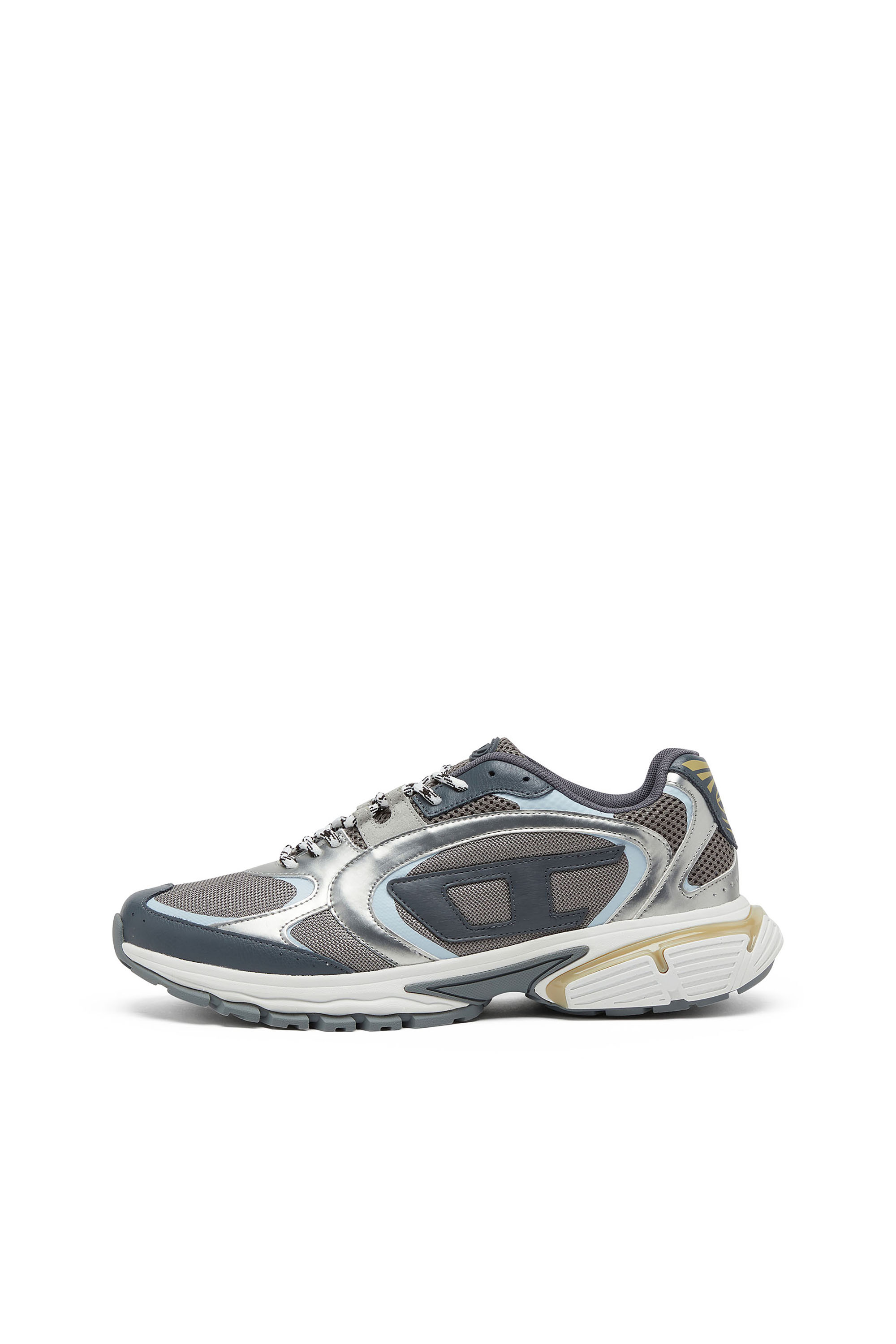 Diesel - S-PRO-V-DENSE LOW, Man's S-Pro-V-Dense-Metallic sneakers in mesh and PU in Grey/Blue - 8