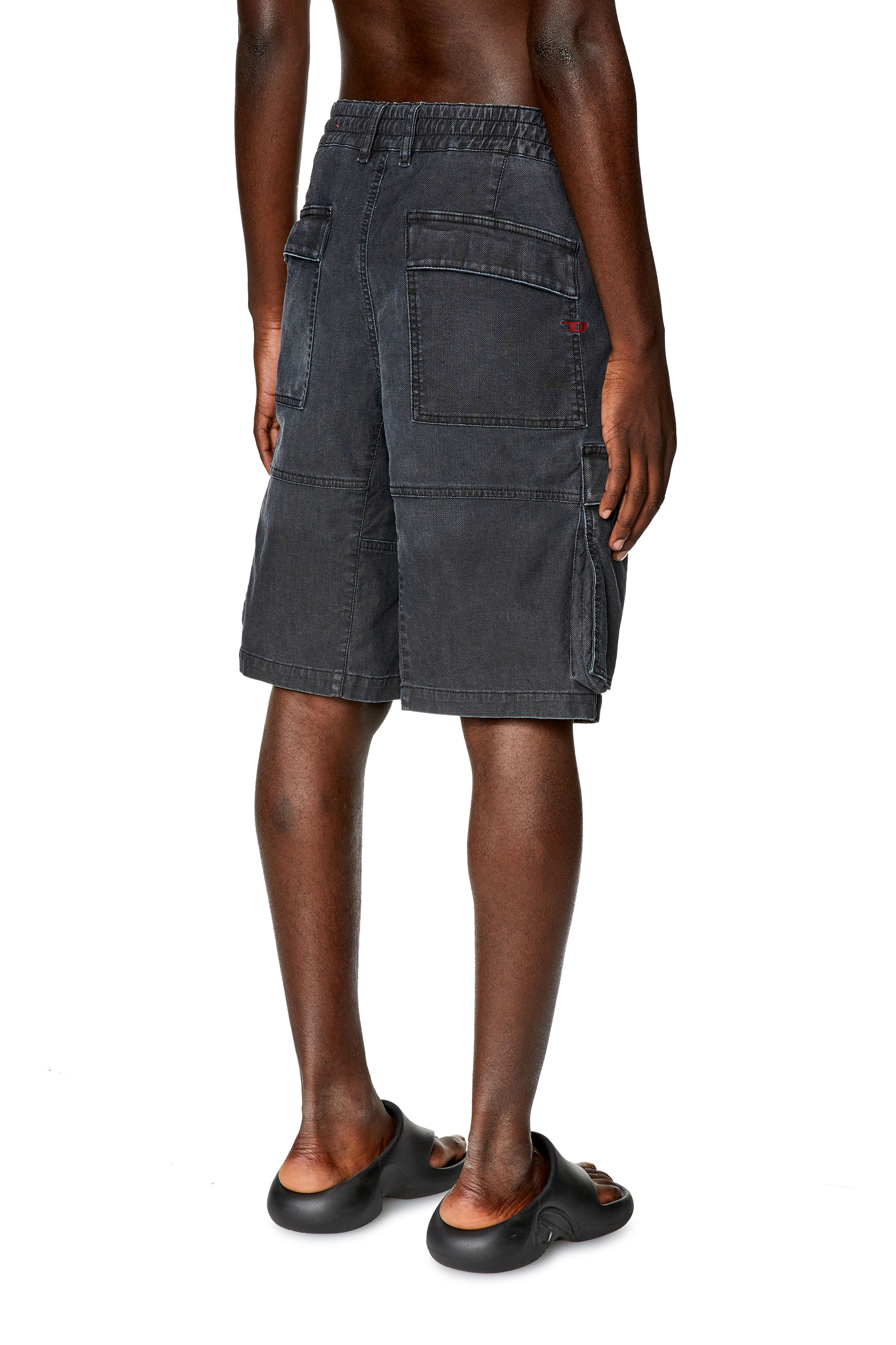 Diesel - D-KROOLEY-CARGO-SHORT JOGG, Black - Image 3