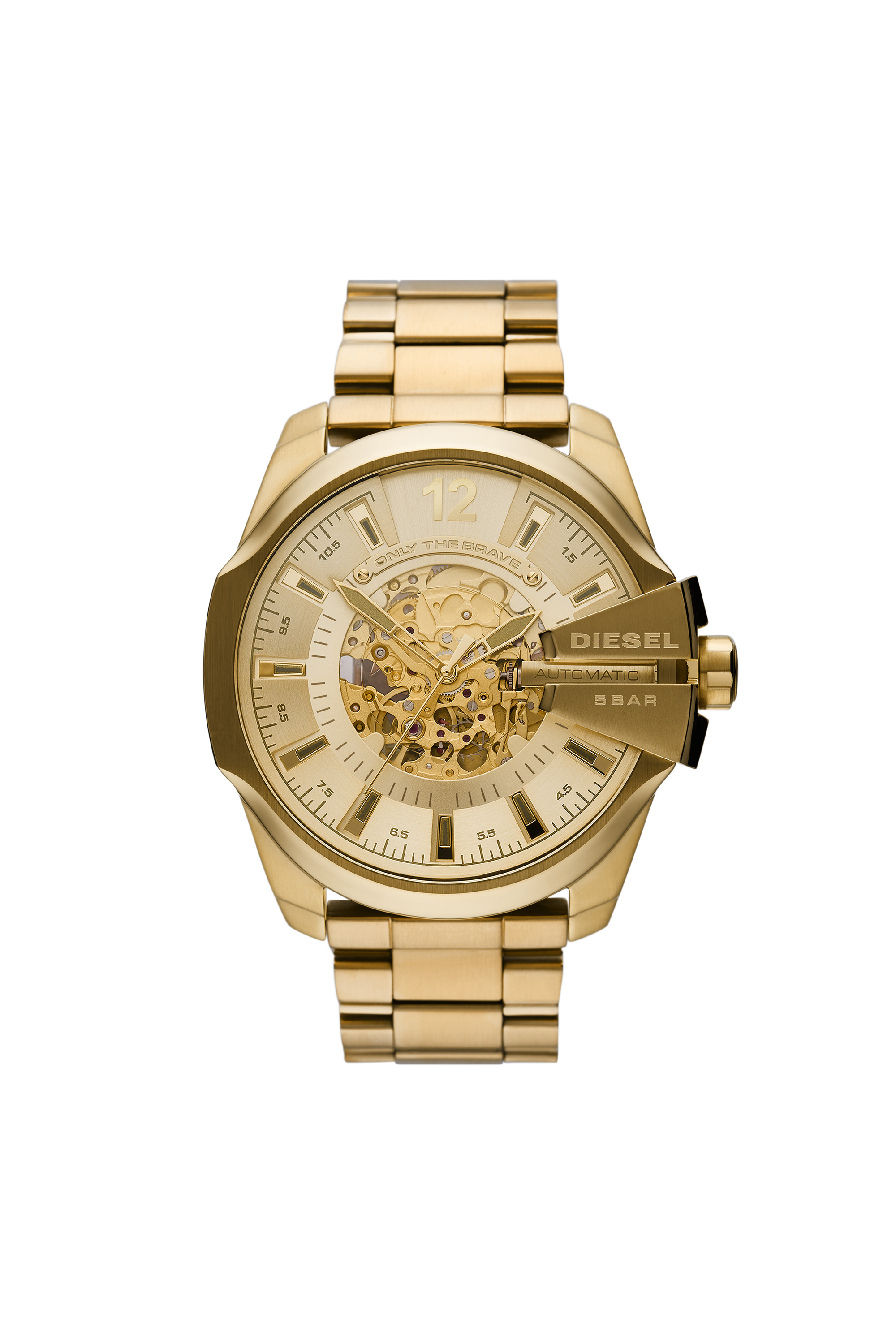 diesel mega chief watch gold