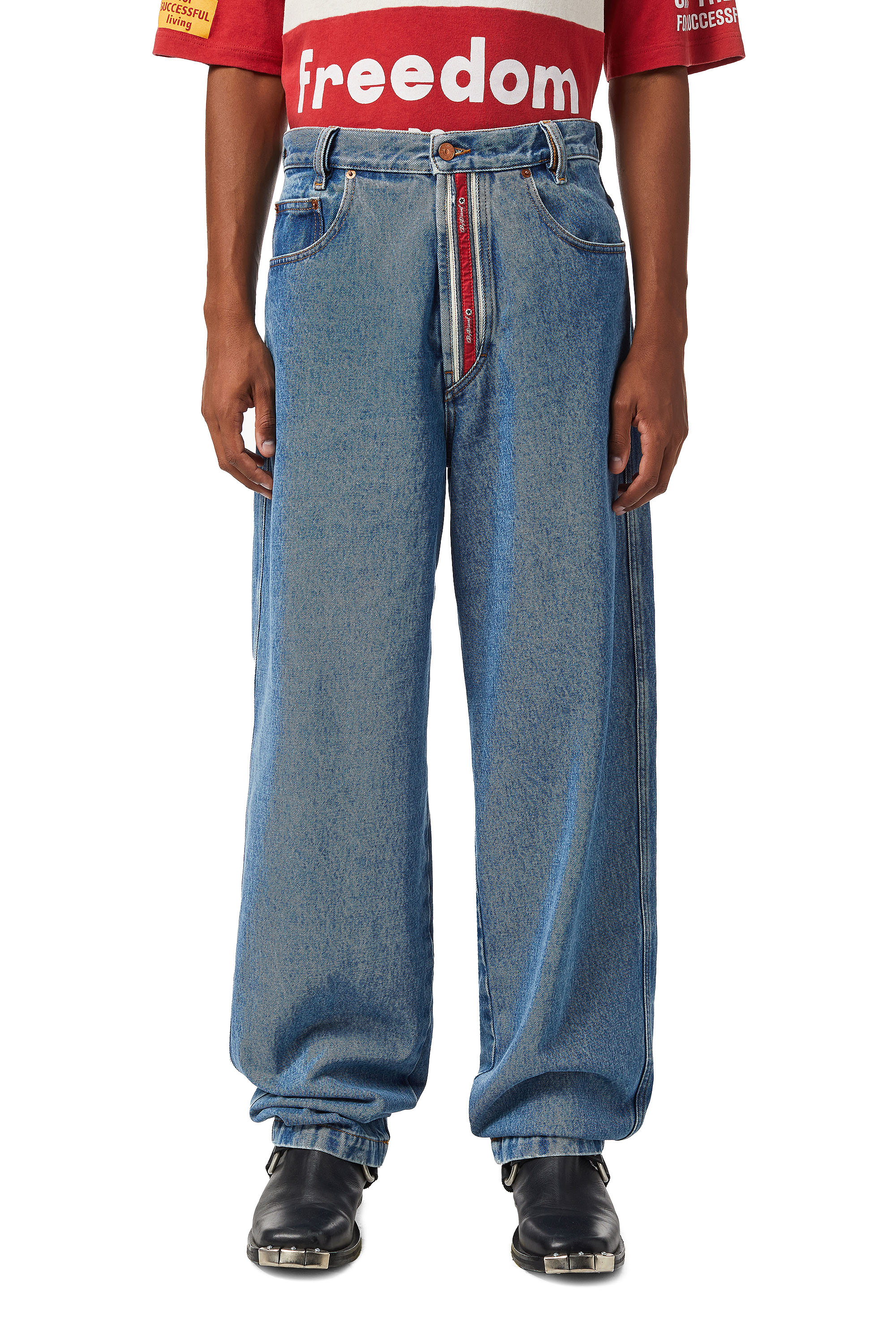 Diesel - DXD-2P1 0EHAP Straight Jeans, Medium blue - Image 1