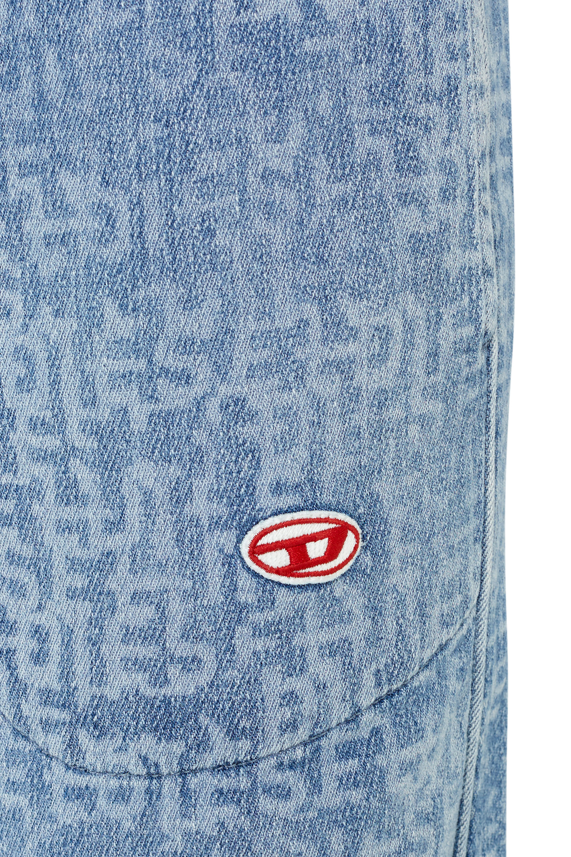 Diesel - D-Martians Track Denim 09E27 Straight, Light Blue - Image 3