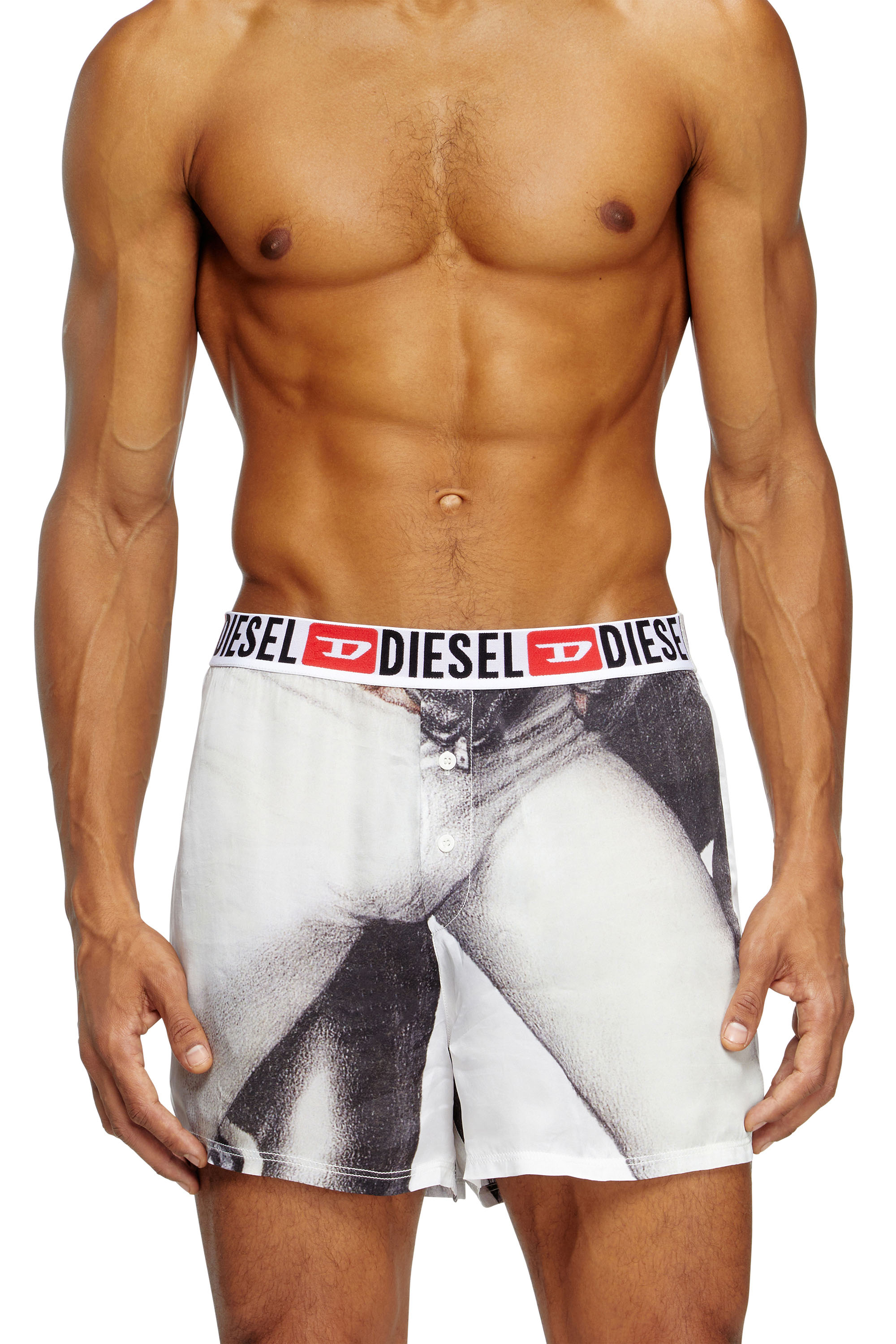 Diesel - PR-STARK, Man's Boxer shorts with graphic print in White - 2