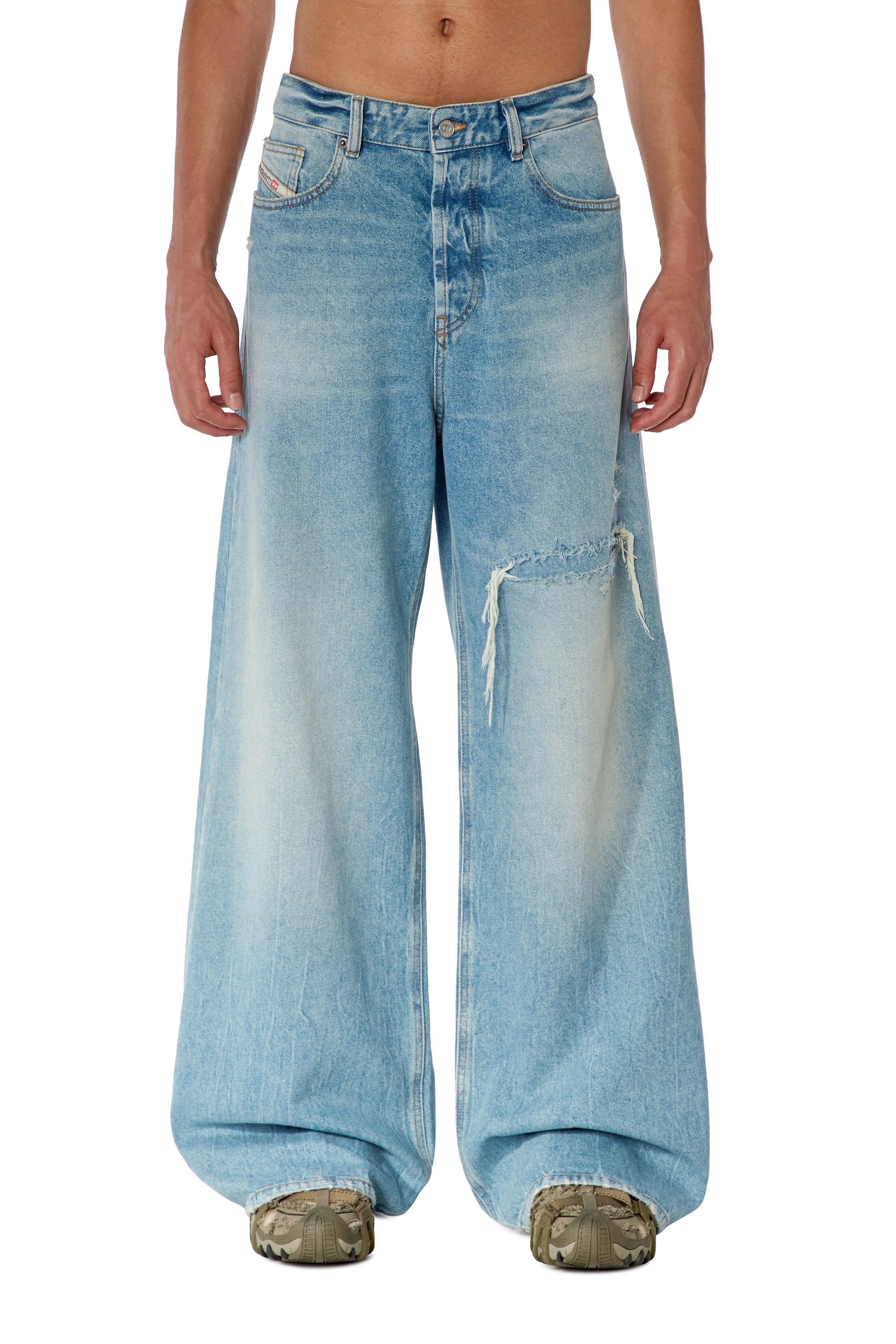 Diesel - D-Rise 09E25 Straight Jeans, Light Blue - Image 1