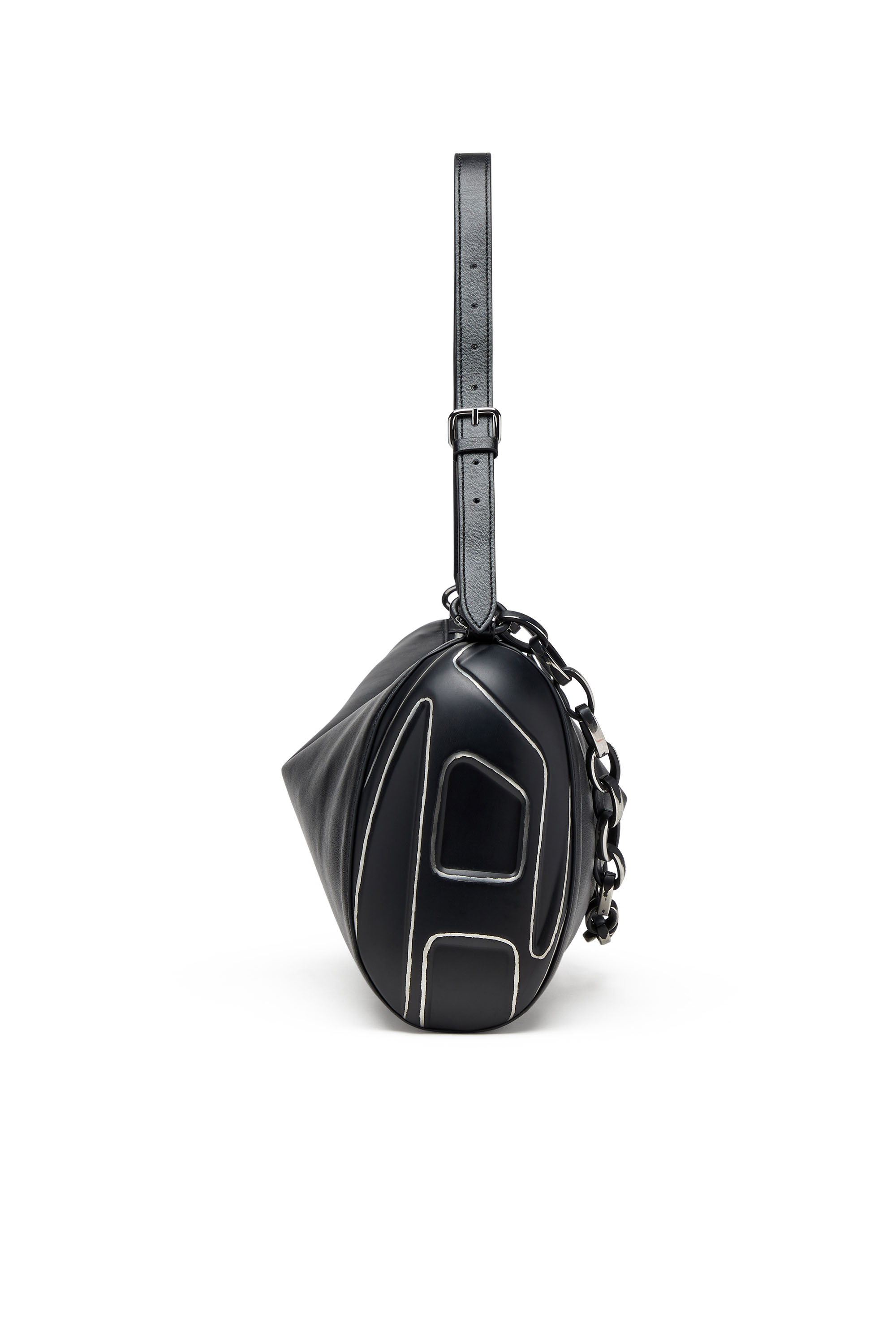 Diesel - LOAD-D SHOULDER BAG X, Unisex's Load-D-Shoulder bag in brushed laminated PU in Black - 4