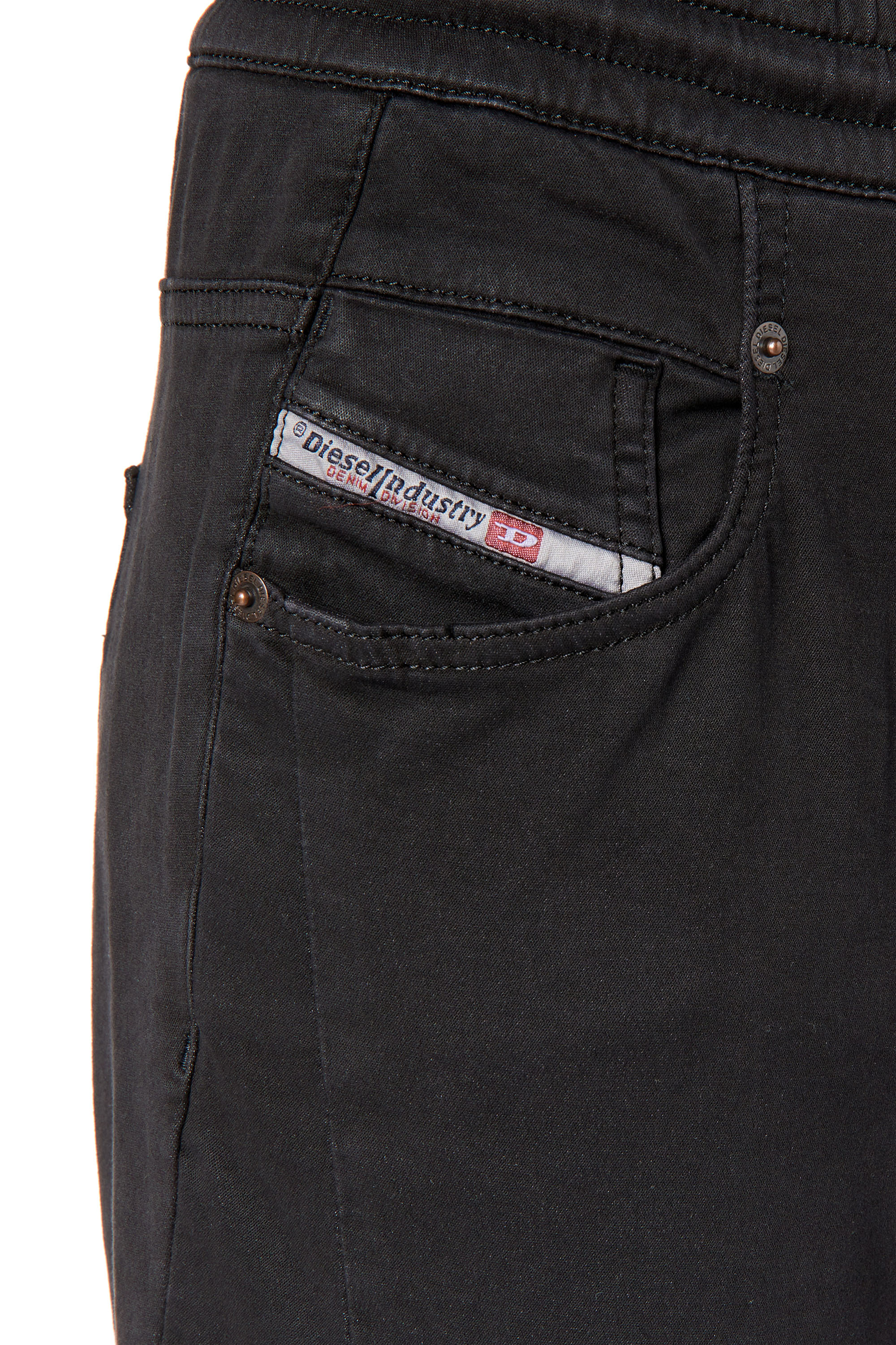Diesel - Fayza JoggJeans® 068DY Boyfriend, Black/Dark grey - Image 3