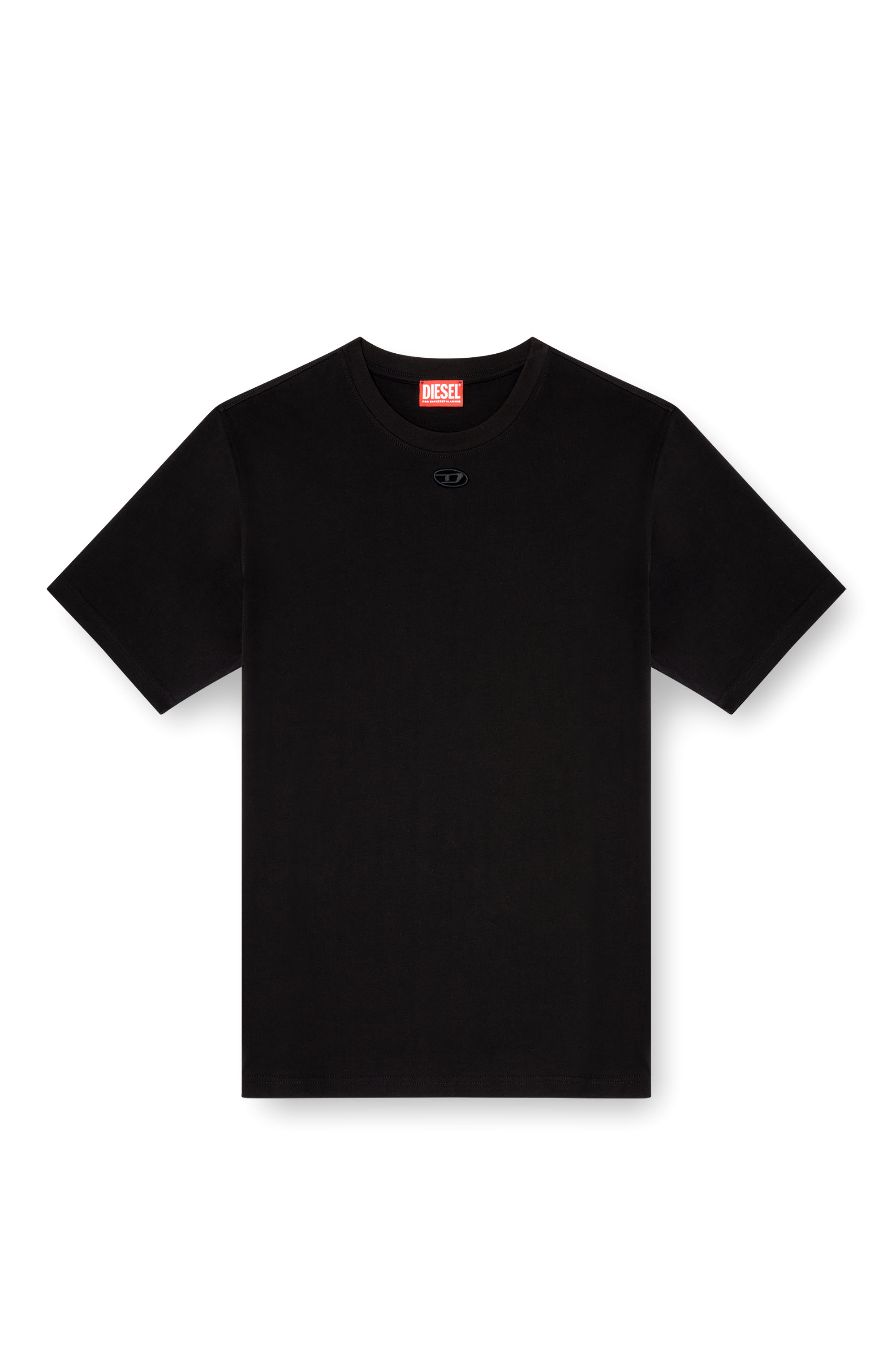 Diesel - T-ADJUST-MAREY, Man's T-shirt with cut-out Oval D in Black - 2