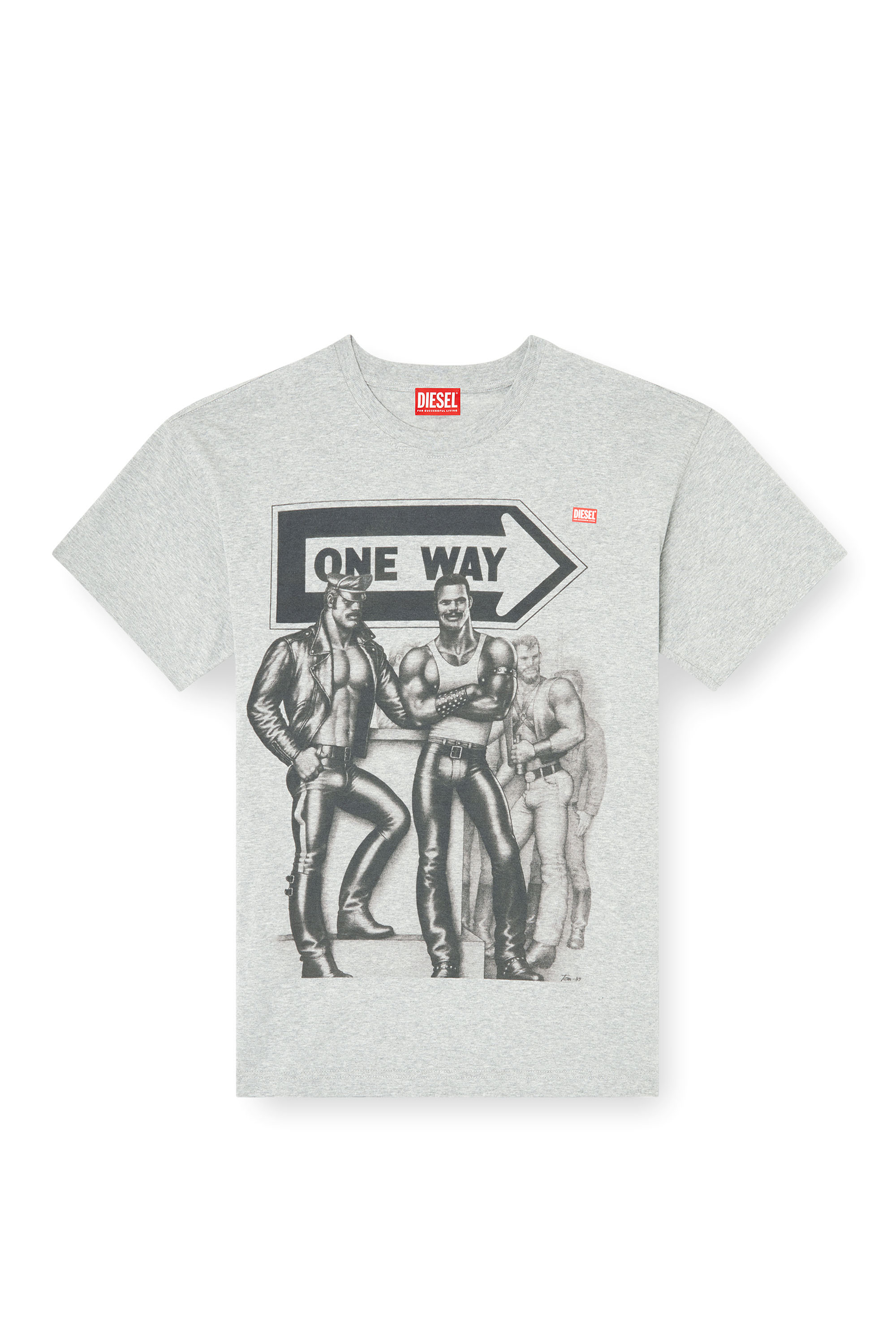 Diesel - PR-T-NORM-TOM25, Unisex's T-shirt with graphic print in Grey - 3