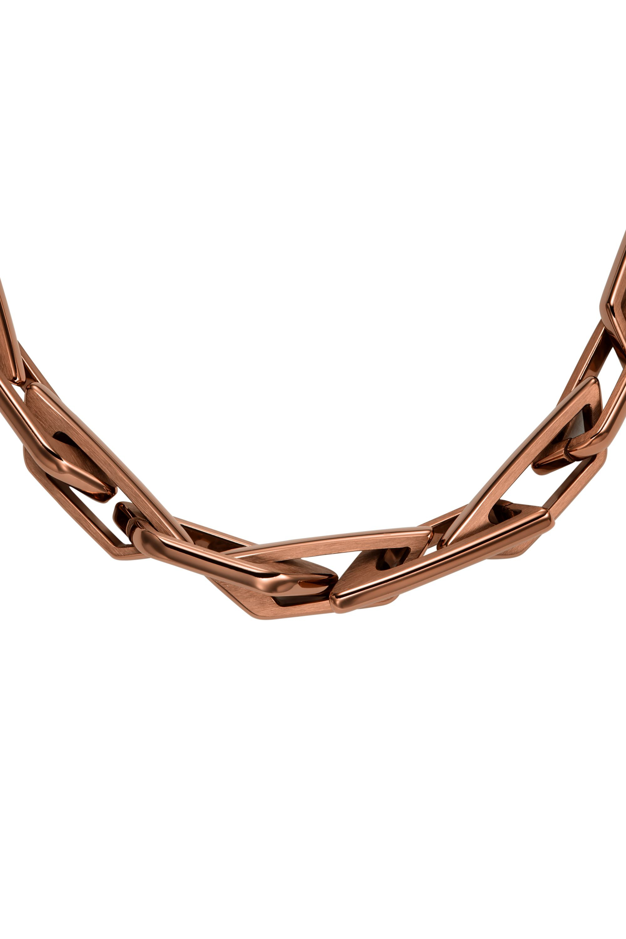 Diesel - DX1646200 JEWELLERY, Unisex's Stainless steel chain necklace in Bronze - 2