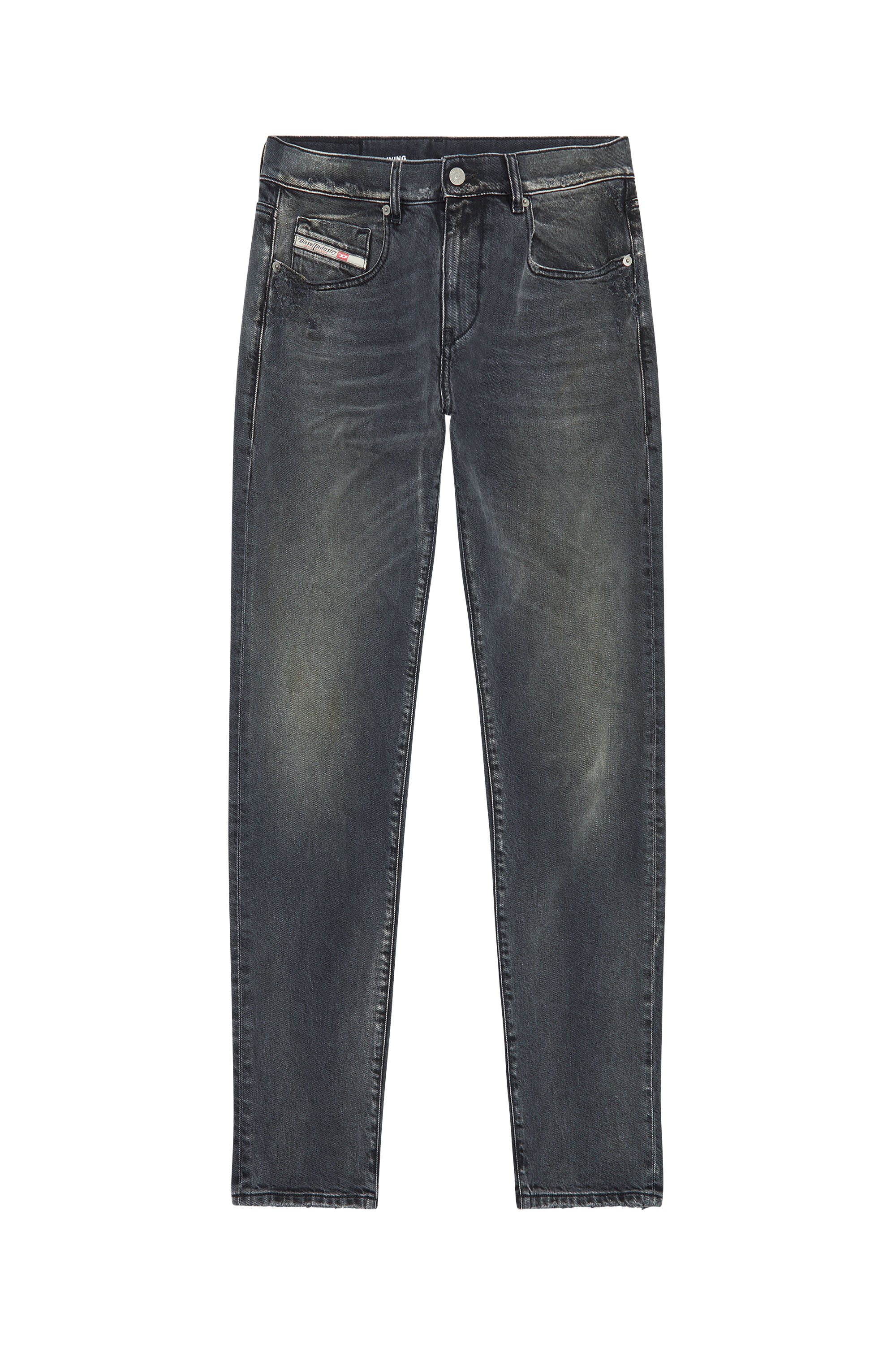 Diesel - 2019 D-Strukt 09F18 Slim Jeans, Black/Dark grey - Image 5