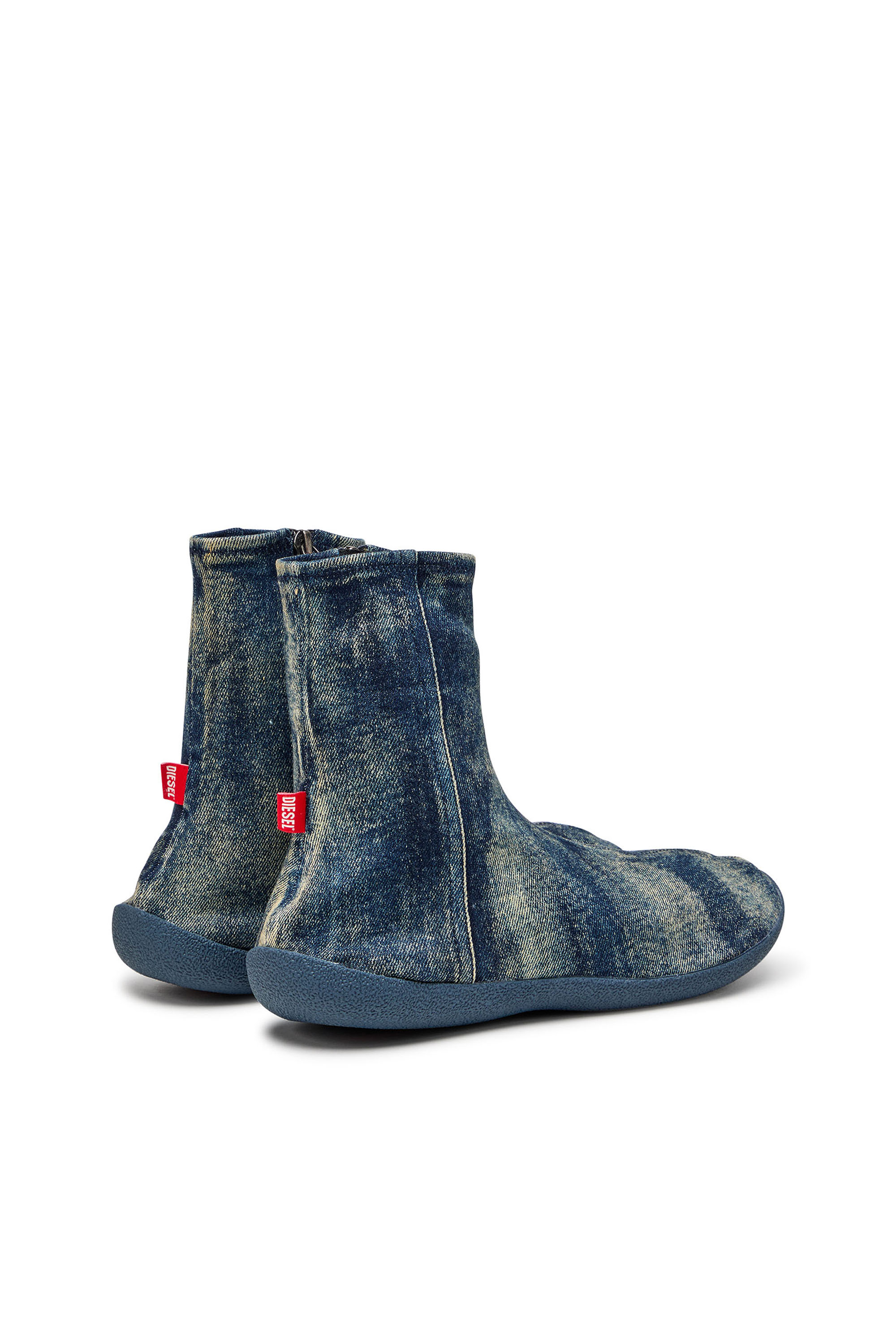 Diesel - D-SHOCK BT, Man's D-Shock Bt-Socks boots in solarised denim in Blue - 4