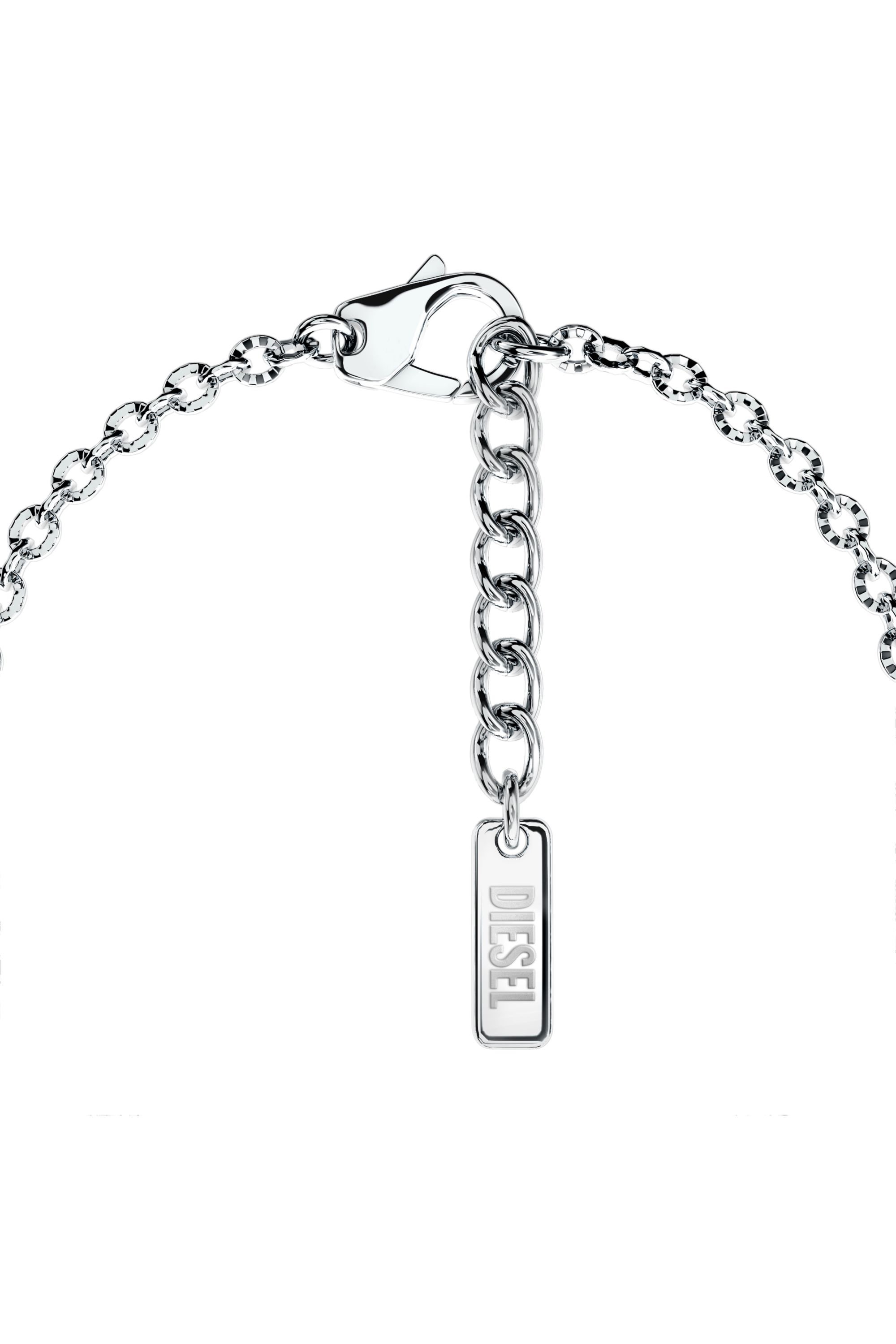 Diesel - DX1691040 JEWELLERY, Unisex's Stainless steel chain bracelet in Silver/Red - 2