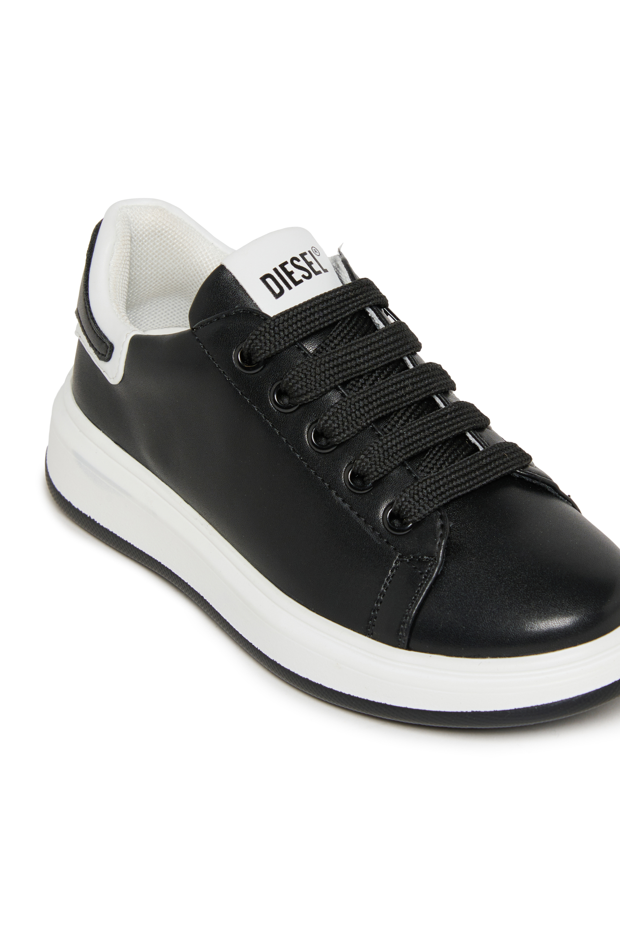 Diesel - S-MEQUIPLA, Unisex's S-MEQUIPLA-Sneakers with contrast trims in Black - 4