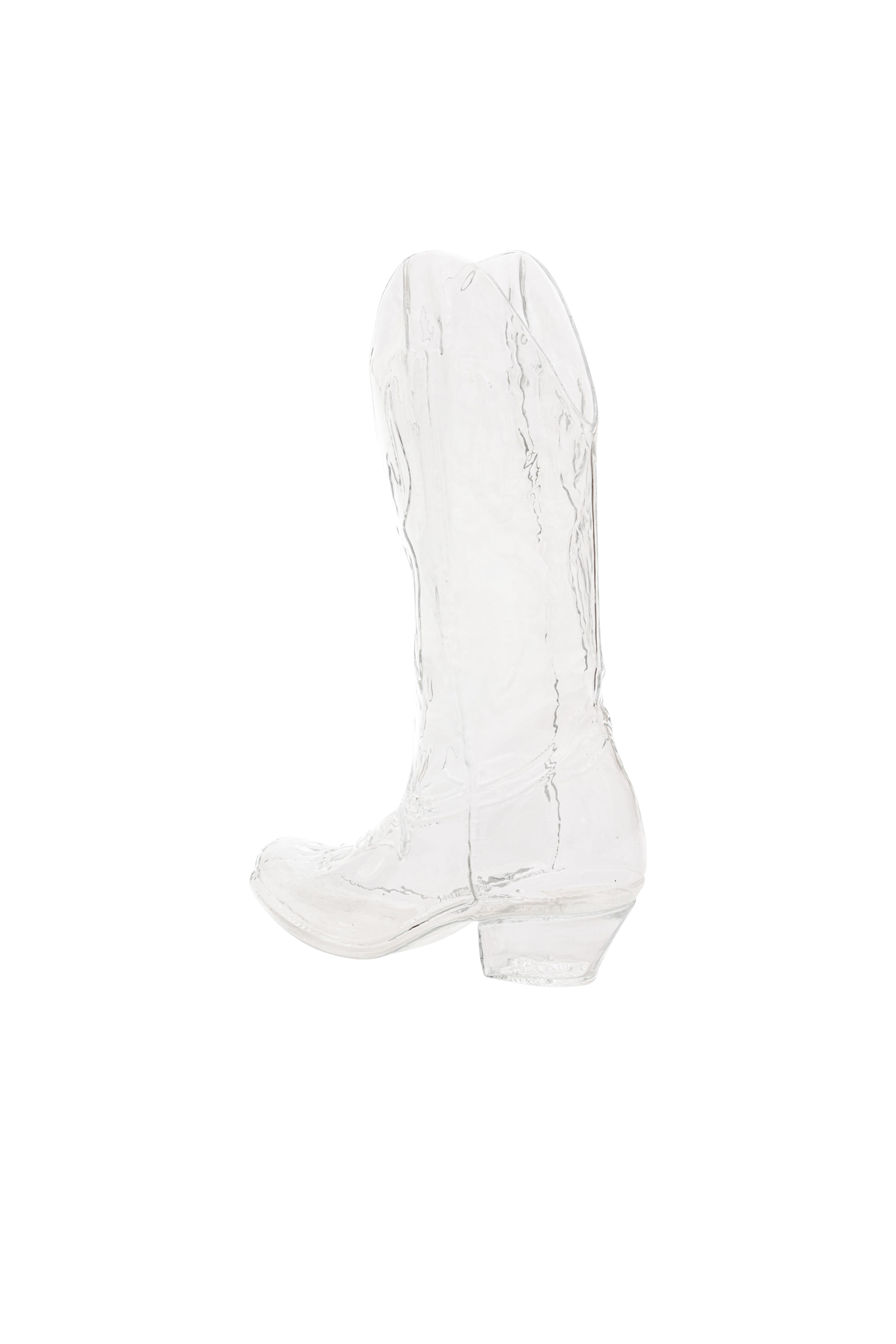 Diesel - 10064 GLASS VASE CRYSTALBOOTIE CM.24X8 H, Unisex's Glass vase in White - 3