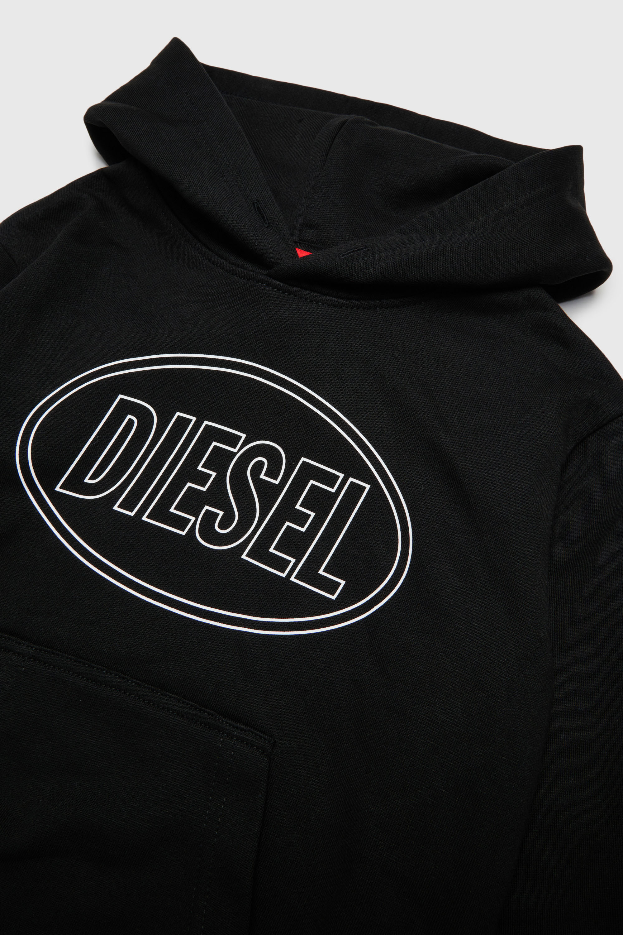 Diesel - SCIRCLEHOOD OVER, Man's Hoodie with Diesel logo print in Black - 3