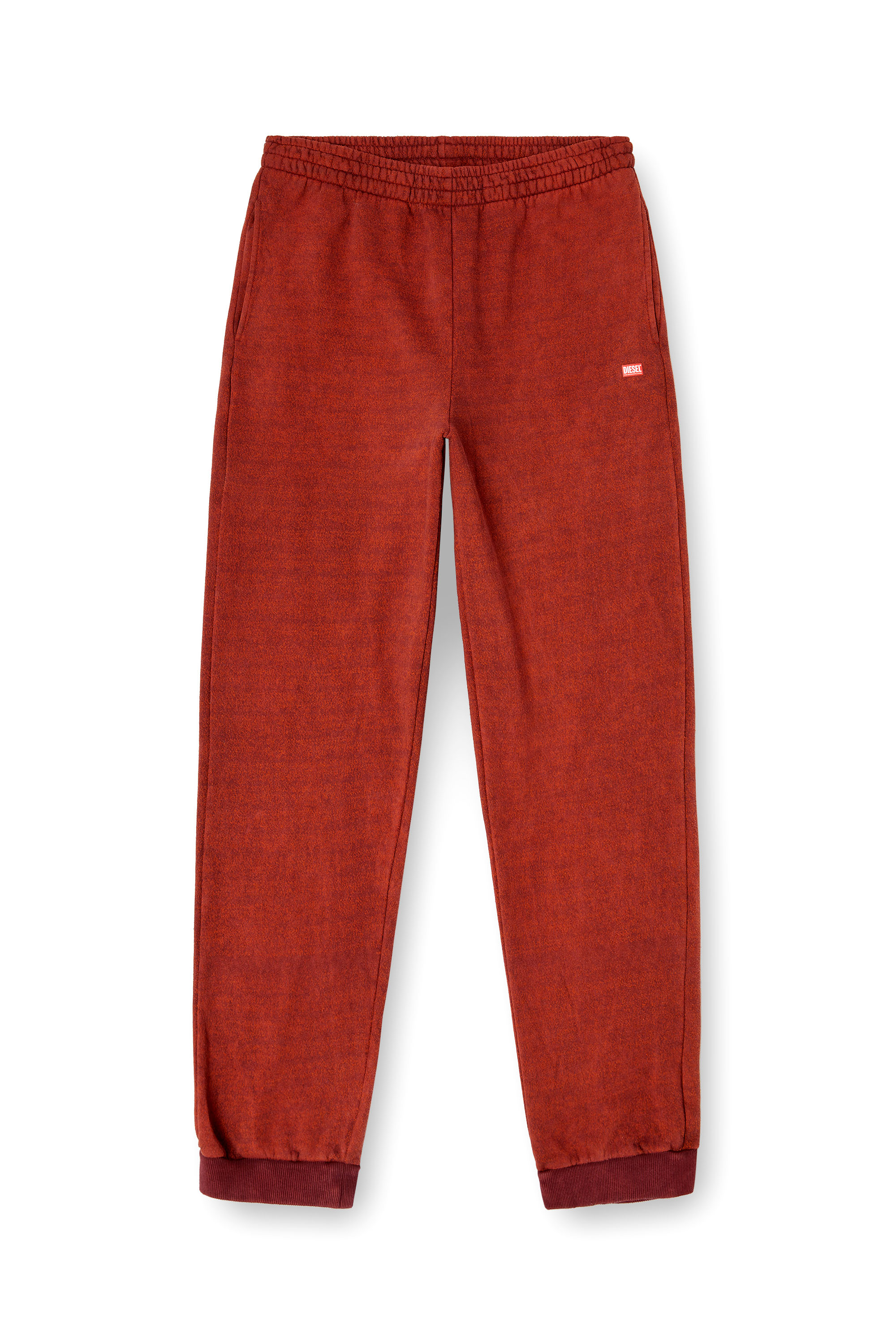 Diesel - P-MARKY-CUFF, Man's Drawstring pants with ribbed trim in Red - 2