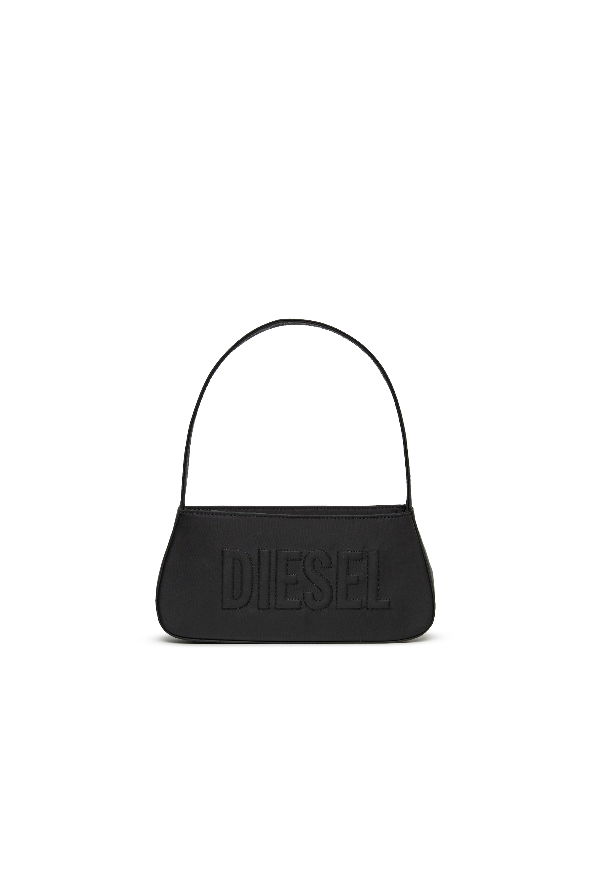 Diesel - WDELIA, Woman's WDELIA Nylon bag with embroidered logo in Black - 1