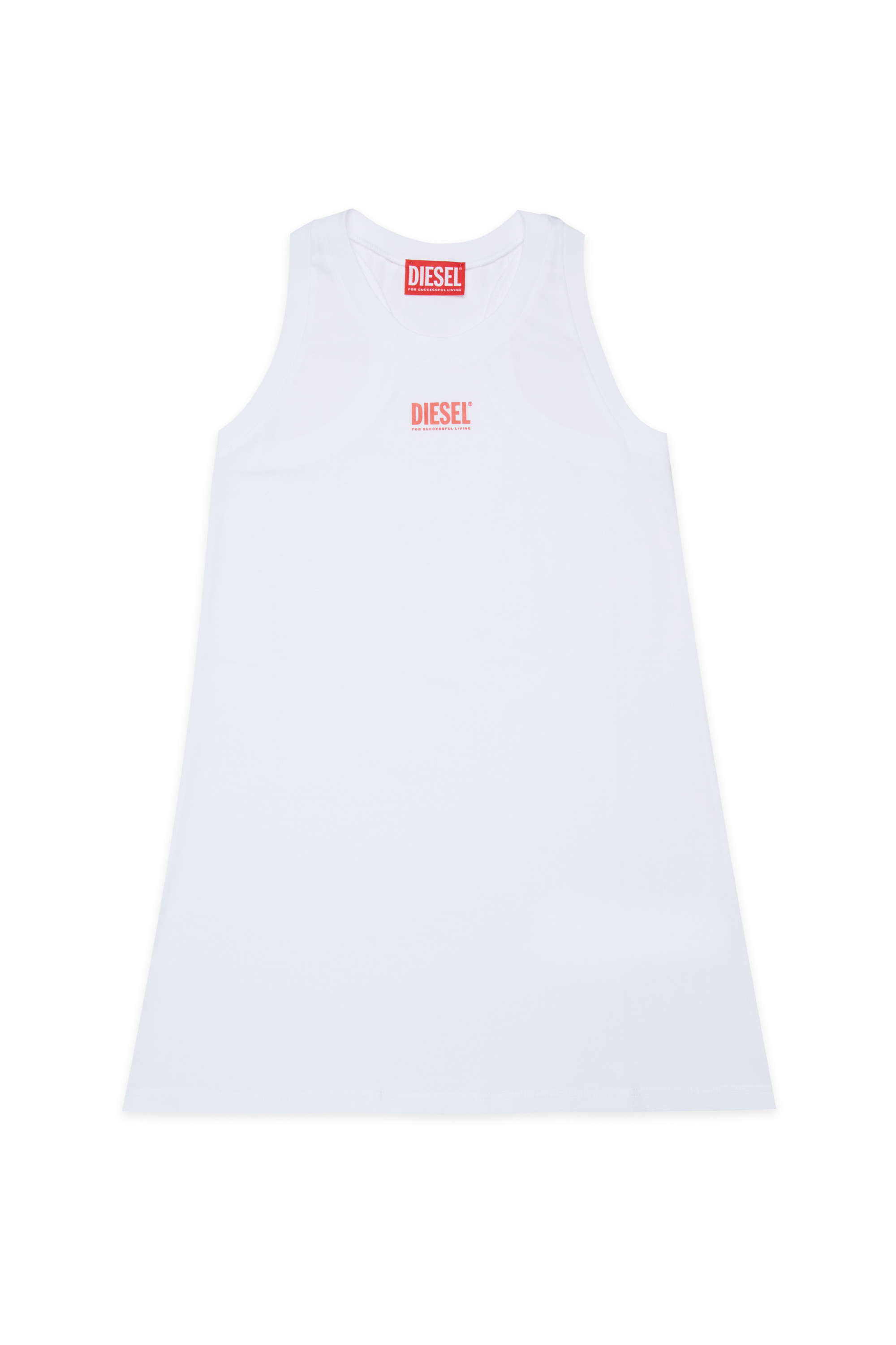Diesel - MCUNDY, Woman's Beach dress with logo print in White - 1