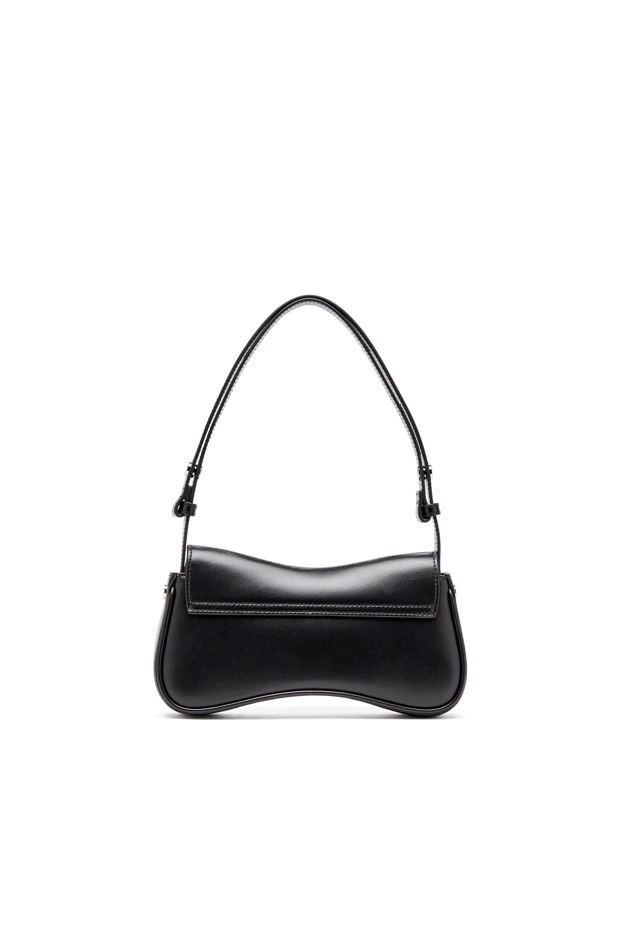 Diesel - PLAY CLUTCH, Woman's Semi gloss leather shoulder bag in Black - 2