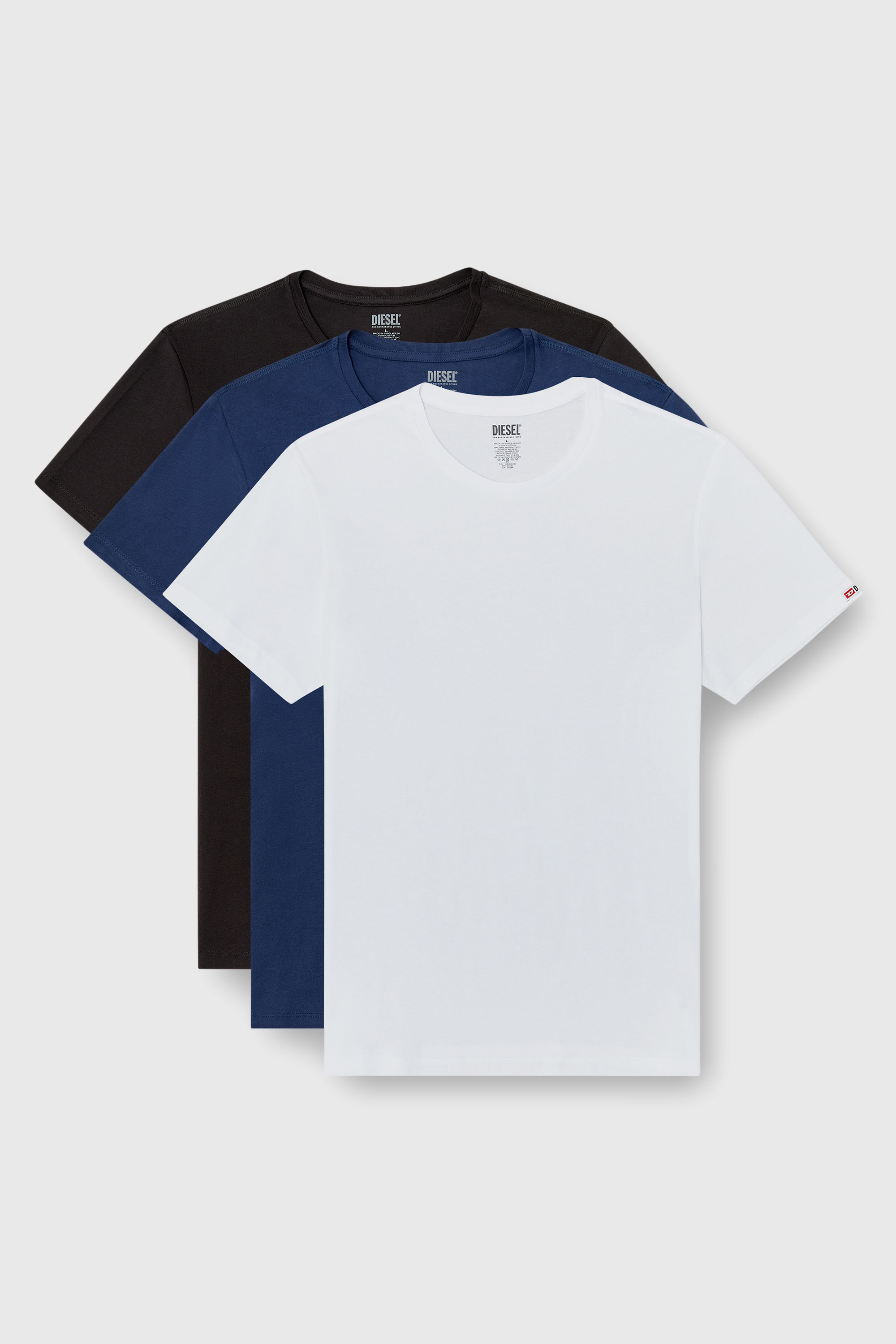 Diesel - RANDAL-D-CORE-3PACK, Man's Set of 3 cotton T-shirts in White/Blue - 1