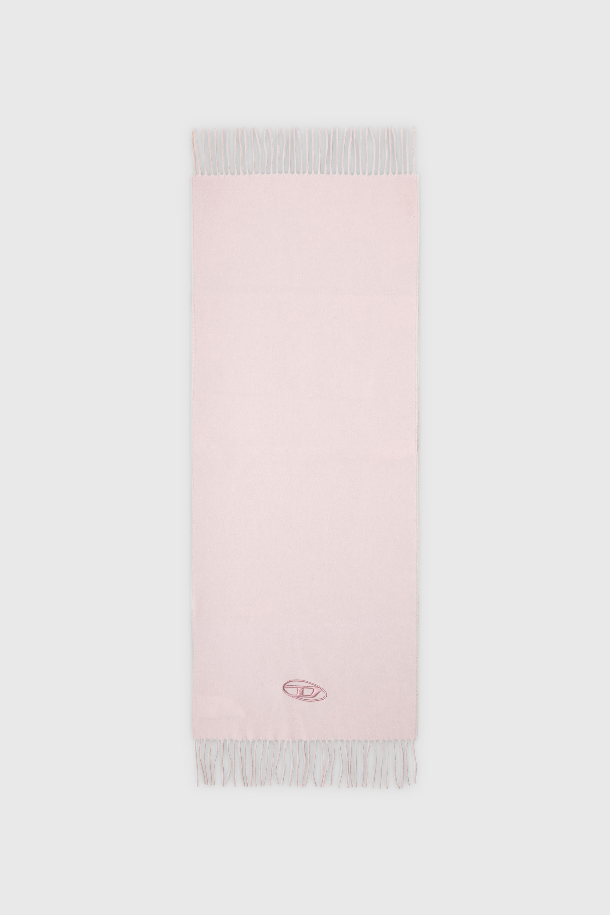 Diesel - S-IMON-D-LONG, Unisex's Wool-blend scarf with fringed edges in Pink - 2
