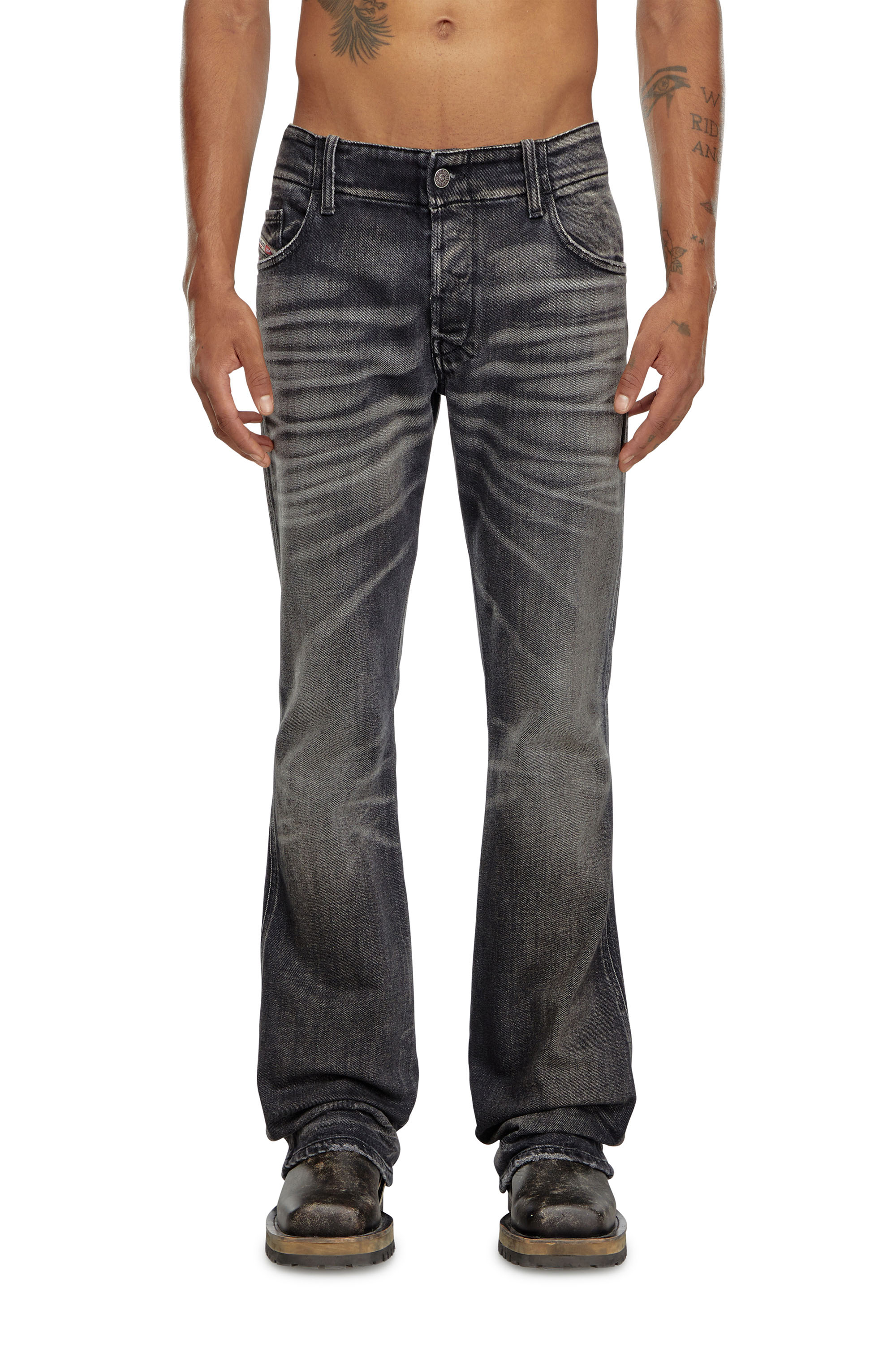 Diesel - Man Bootcut Jeans D-Backler 09J65, Black/Dark grey - Image 1