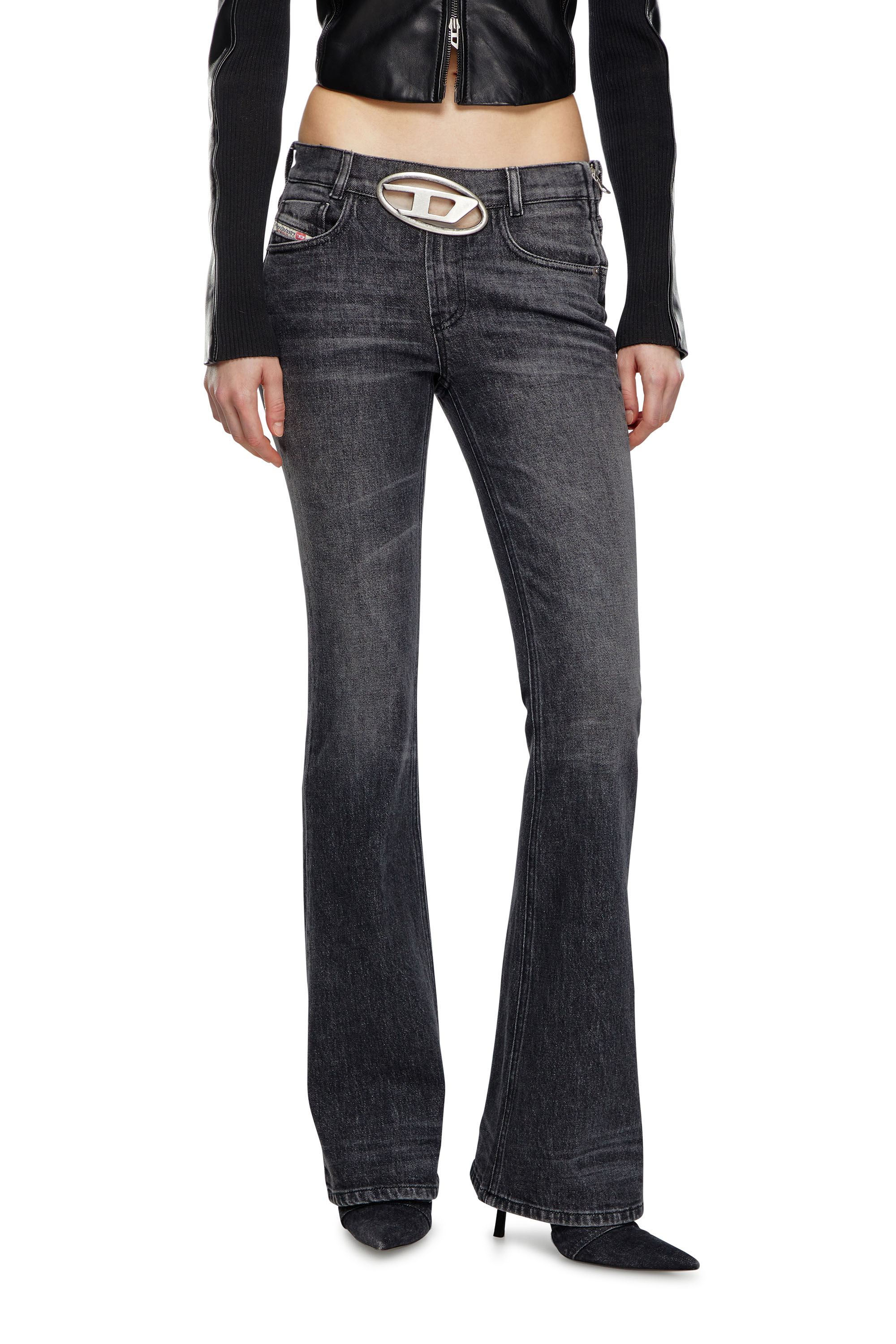 Diesel - 1969 D-Ebbey 0CKAH Bootcut and Flare Jeans, Black/Dark grey - Image 1