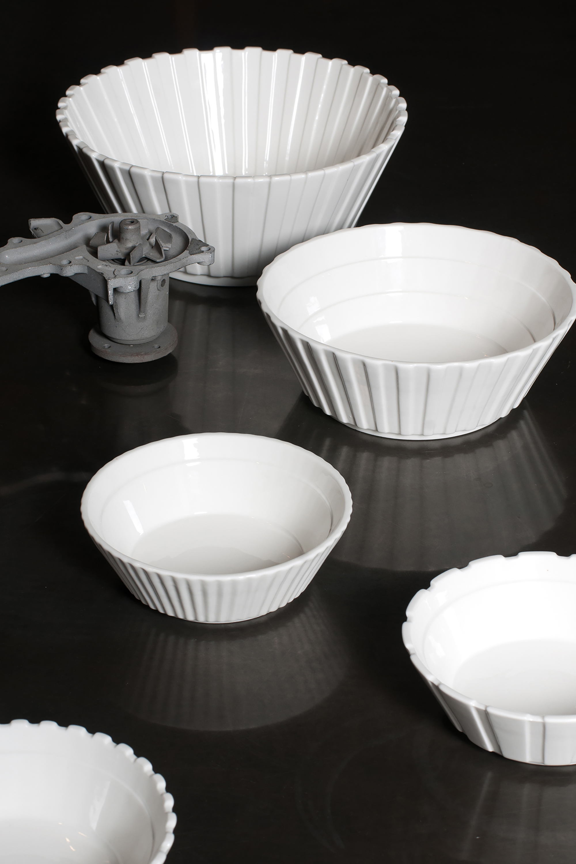 Diesel - 10979 MACHINE COLLEC, Unisex's Porcelain salad bowl, ø cm 22 / 8.7" in White - 4