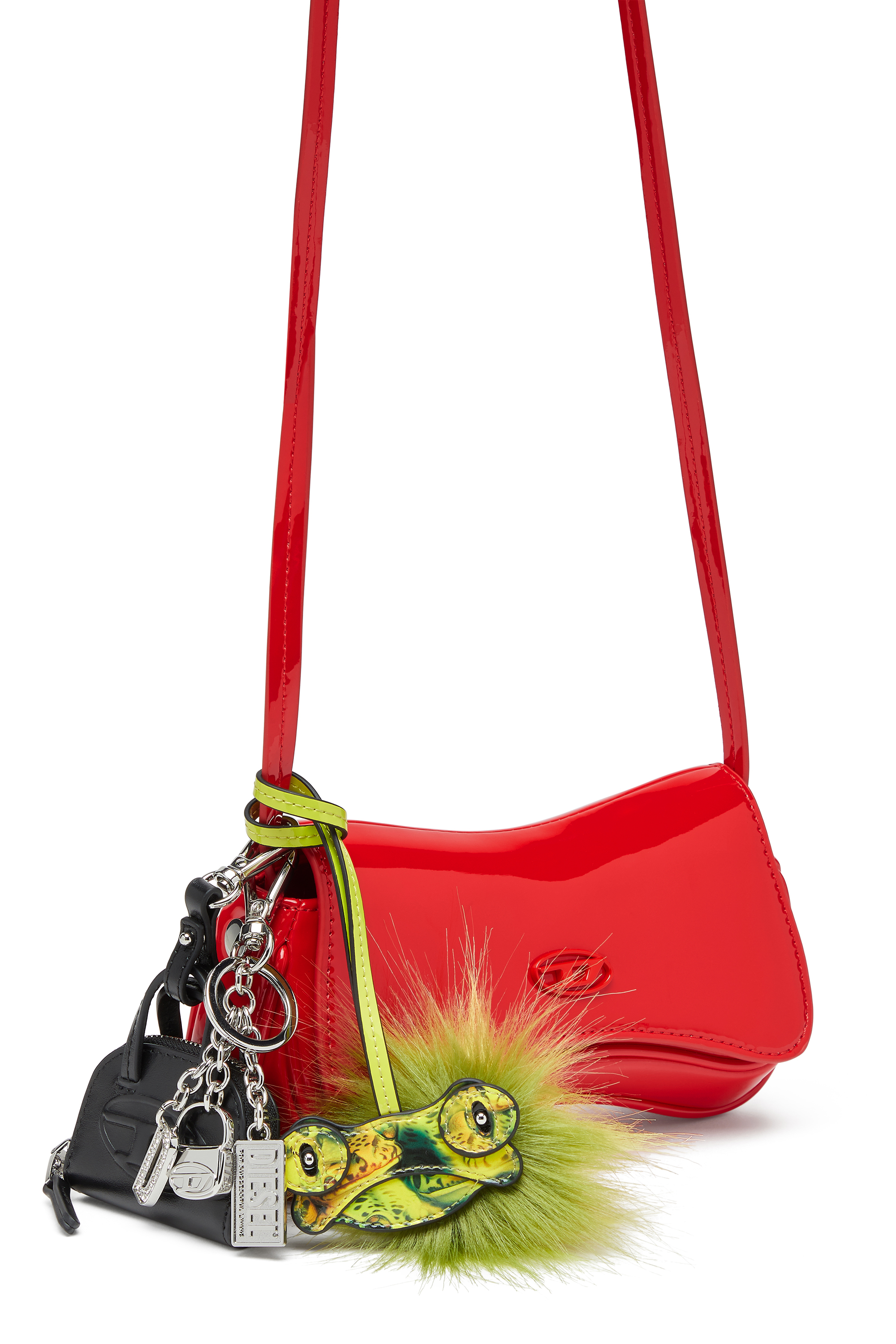 Diesel - PLAY CROSSBODY XS, Woman's Play-Small crossbody bag glossy in Red - 7