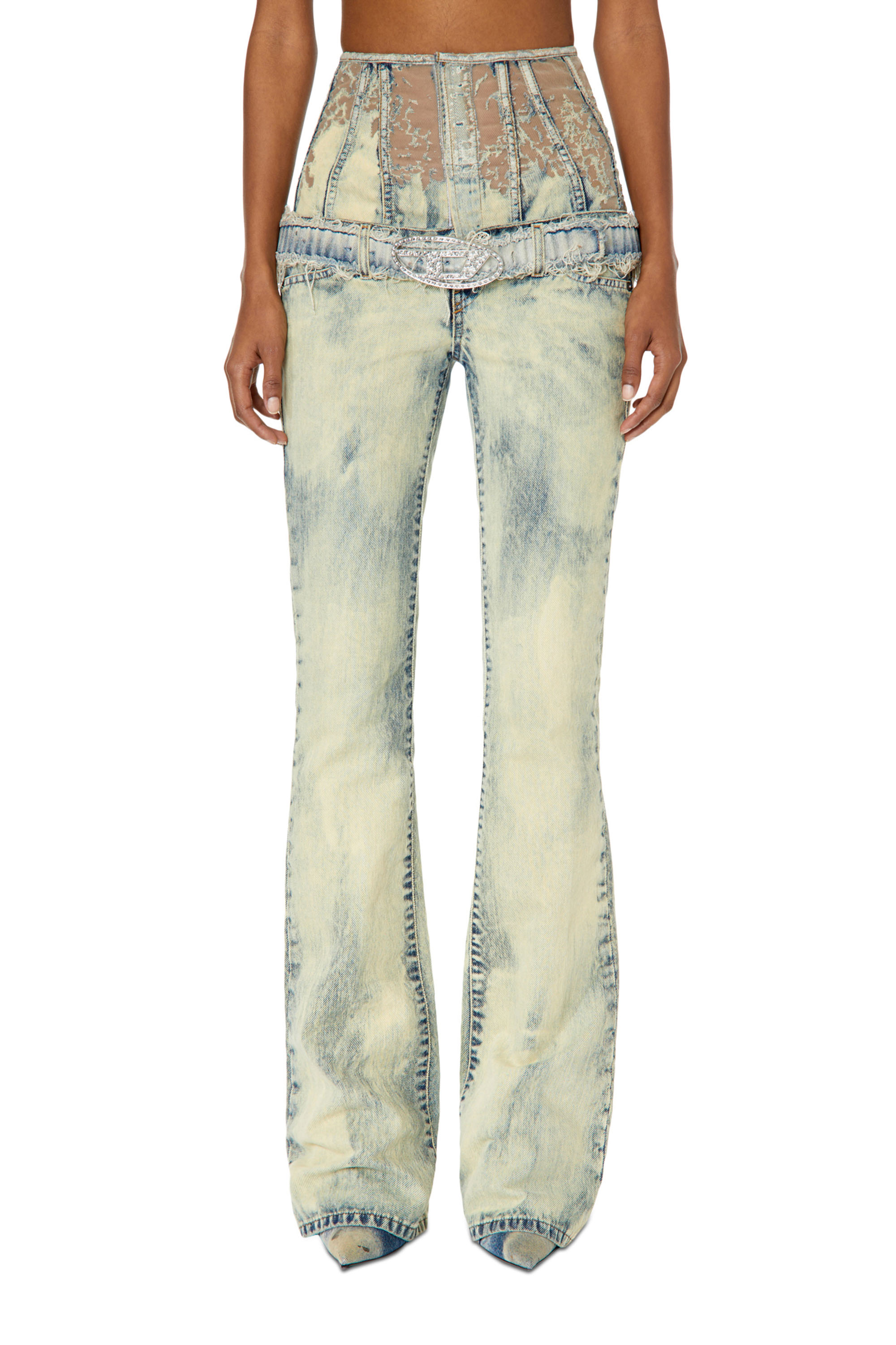 Diesel - 1969 D-Ebbey 068GP Bootcut and Flare Jeans, Light Blue - Image 1