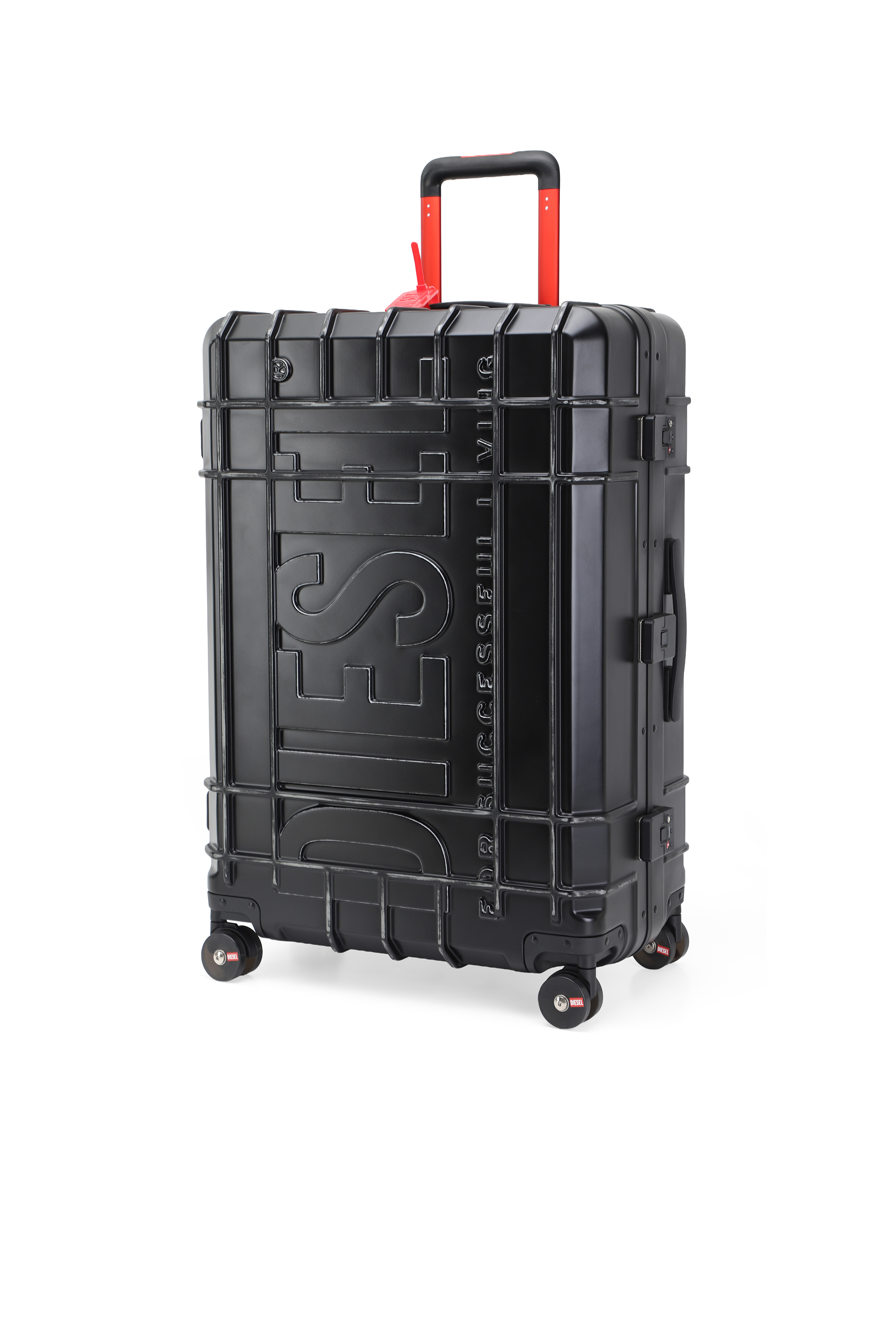 Diesel - DIESEL PC STRONG IMAGE TROLLEY- DSL003, Unisex's Rugged suitcase size L in Black - 5