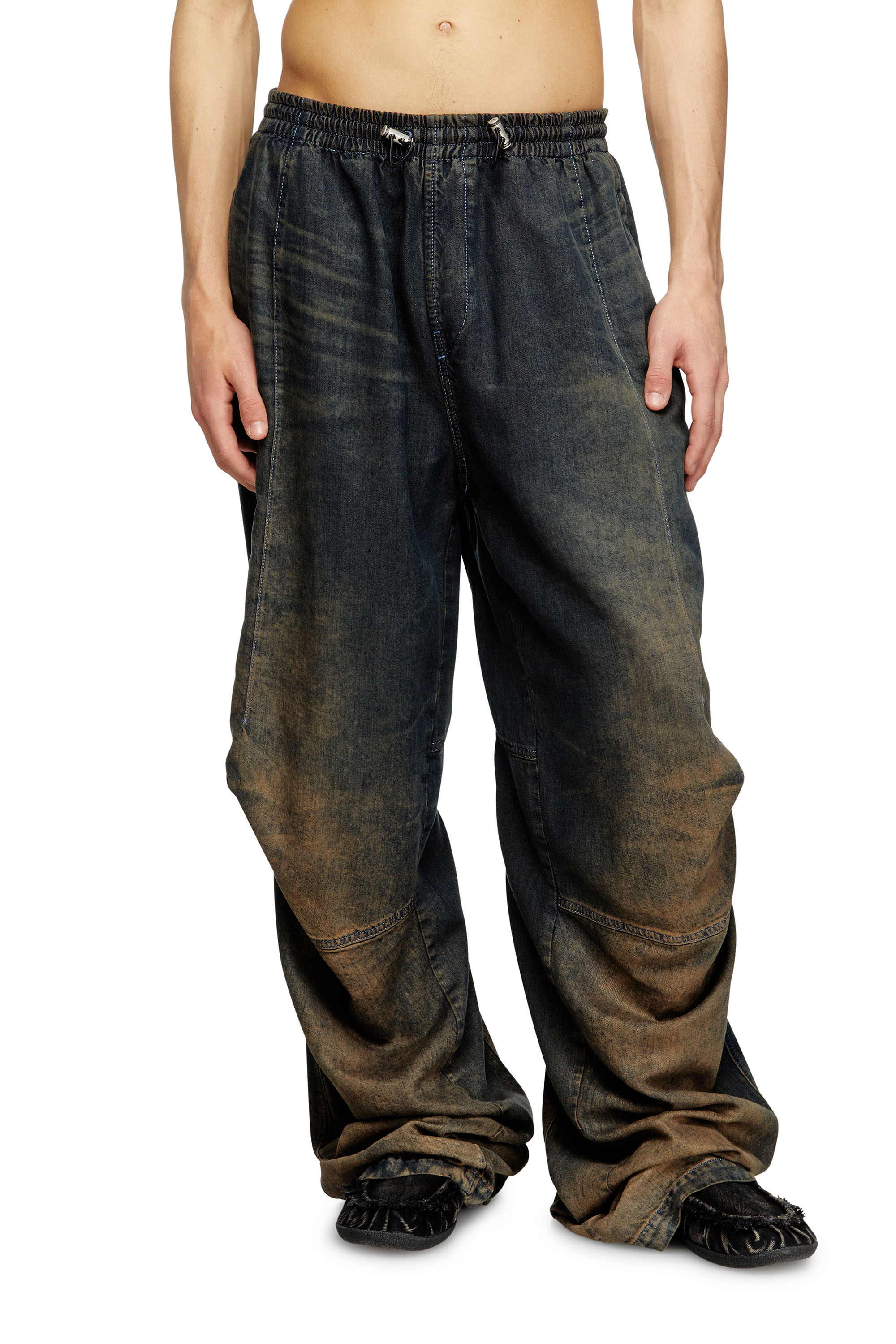 Relaxed Jeans D-Pari 068TF, Dark Blue Diesel - Man's Relaxed Jeans D-Pari 068TF, Dark Blue - 3