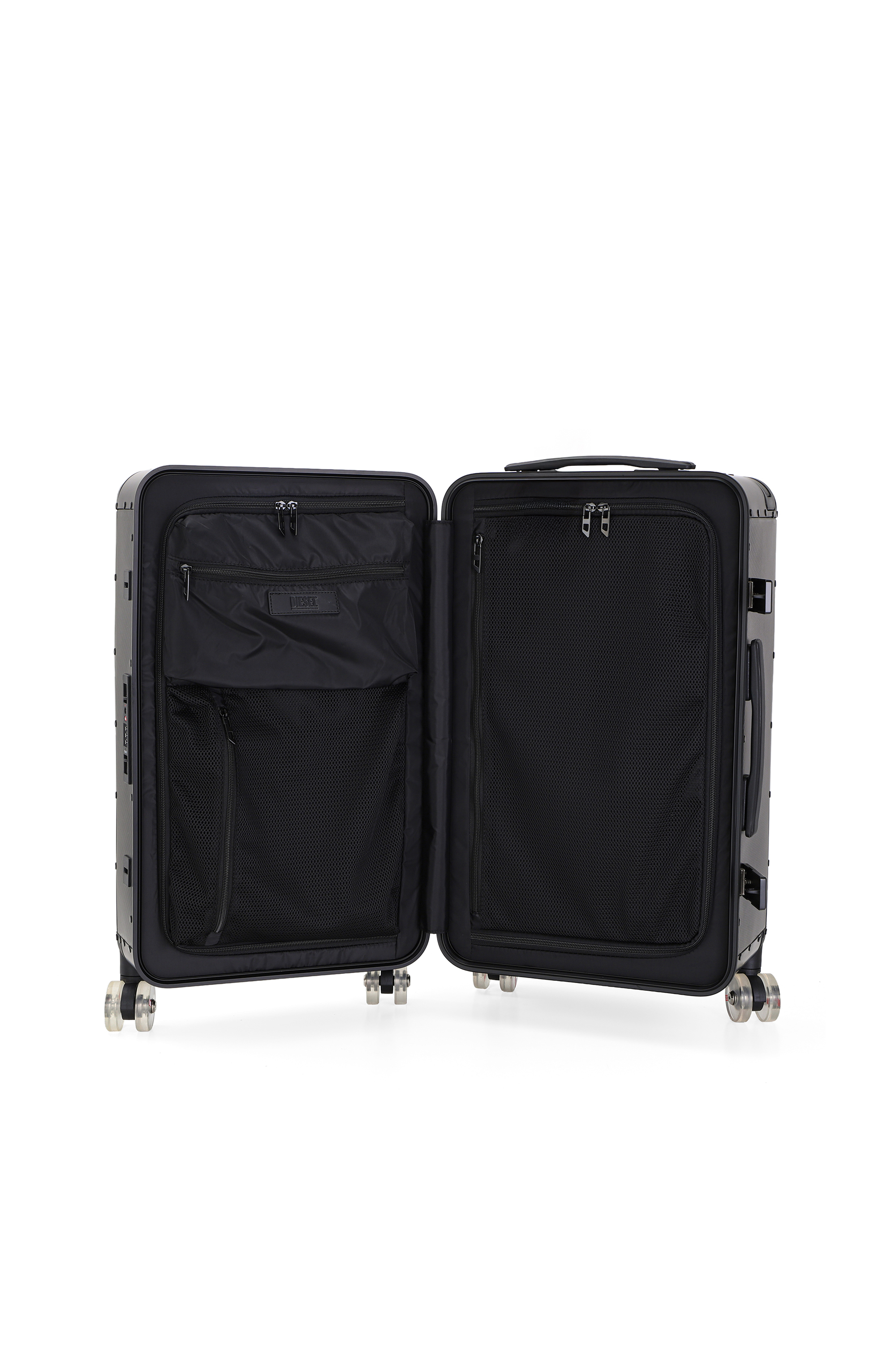 Diesel - DSL CARBON FIBER TROLLEY-BLACK- DSL001, Unisex's Carbon fiber suitcase size M in Black - 3