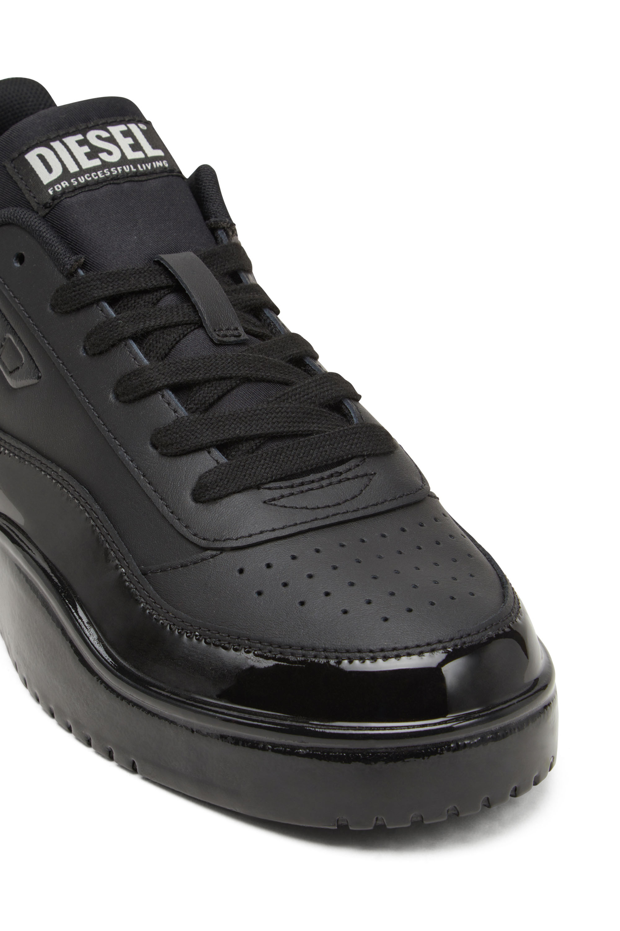 Diesel - S-TRACKER-D LOW, Man's S-Tracker-D-Silicone-dipped leather sneakers in Black - 5