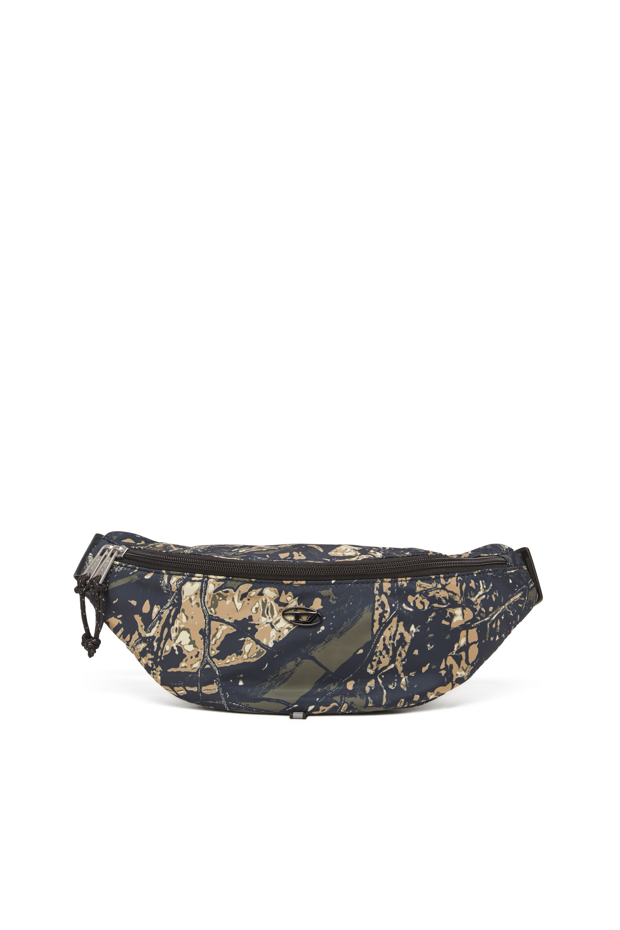 Diesel - D-PACK BELTBAG X, Unisex's Belt bag in camo-print fabric in Military Green - 1