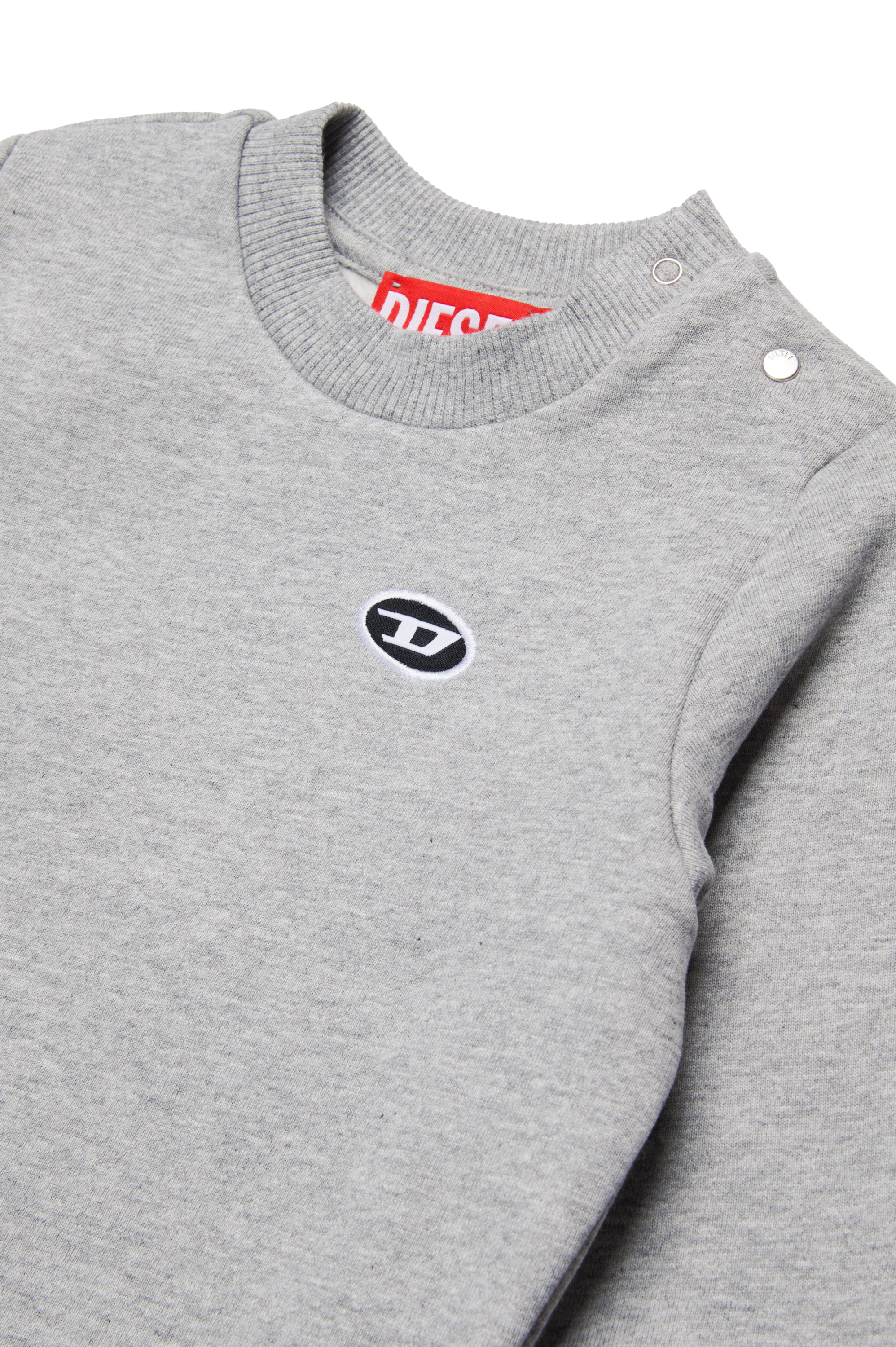 Diesel - SROBDOVALPJSAB, Man's Sweatshirt with Oval D patch in Grey - 3