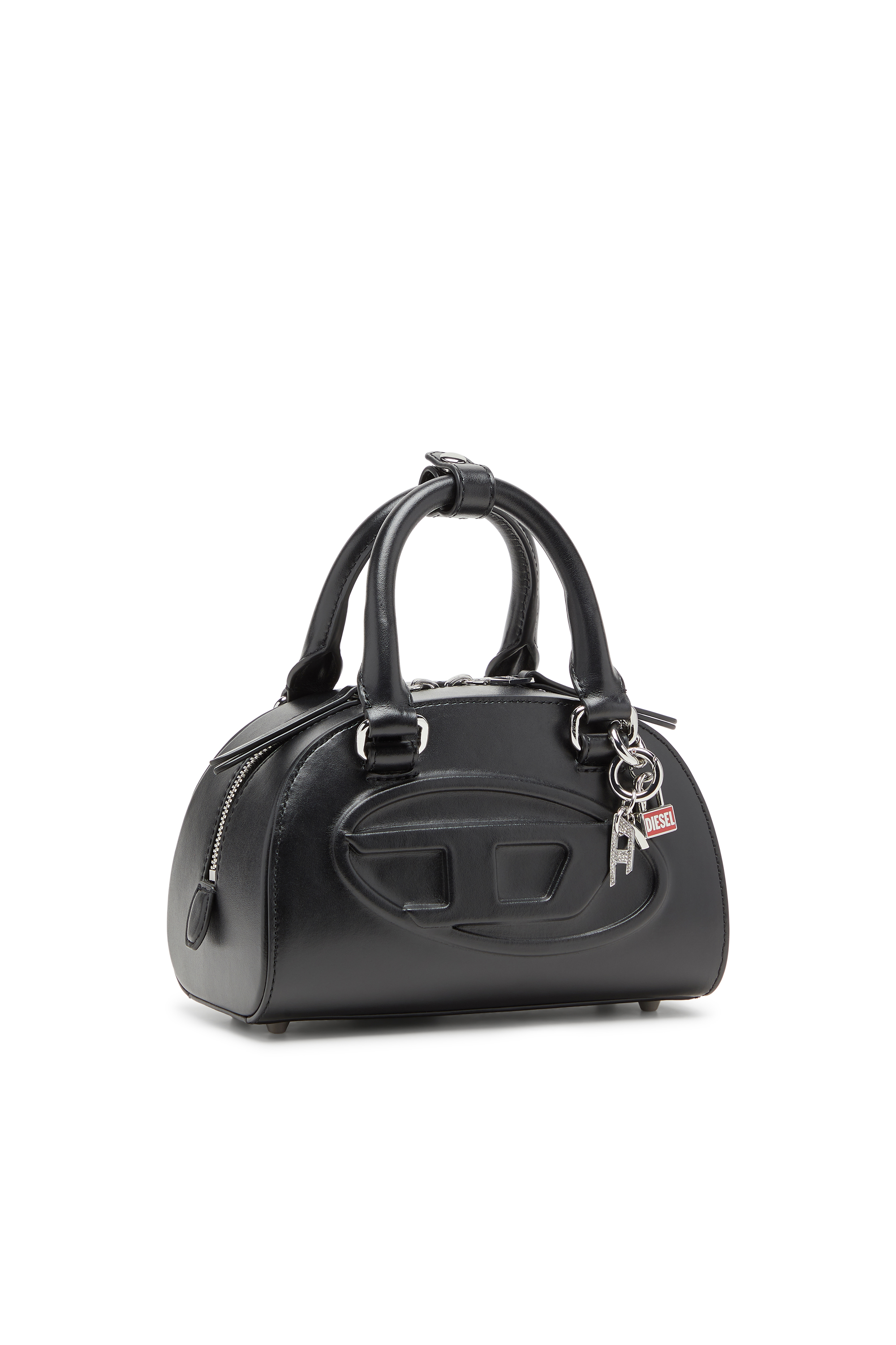 Diesel - 1DR DOME TOP HANDLE, Woman's 1DR Dome-Leather bowling bag in Black - 2