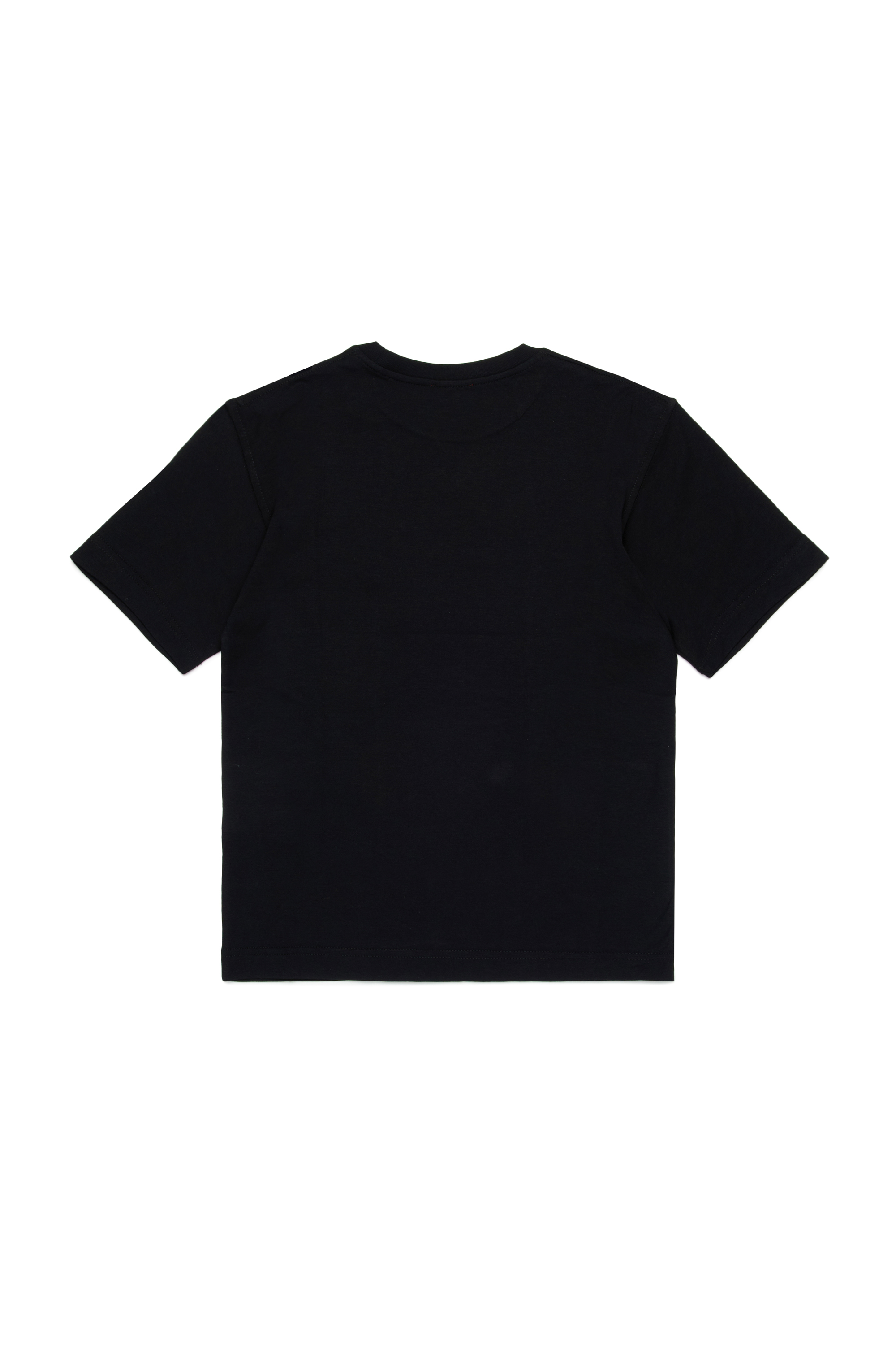 Diesel - TMARCUS OVER, Man's T-shirt with metallic Oval D in Black - 2