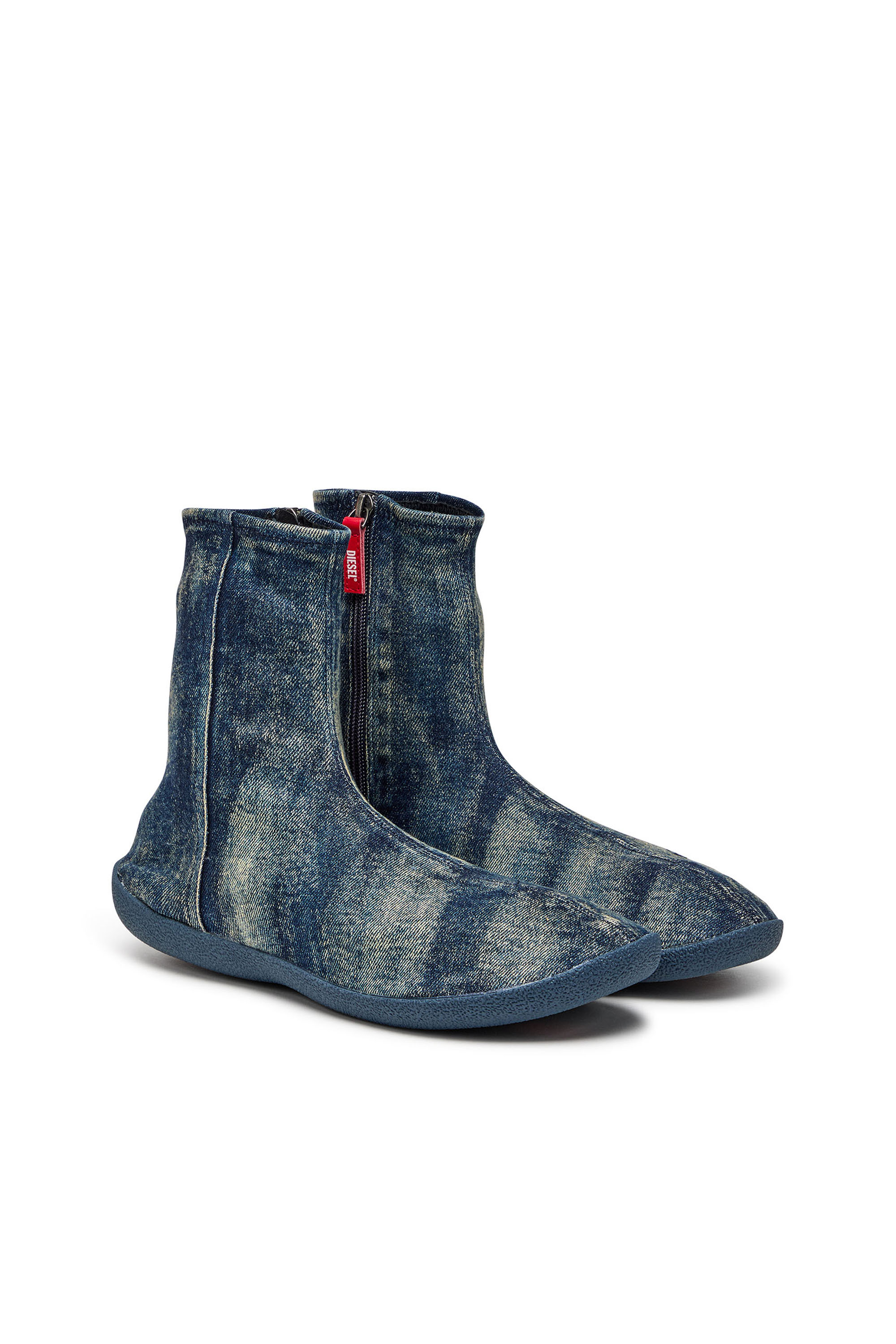 Diesel - D-SHOCK BT, Man's D-Shock Bt-Socks boots in solarised denim in Blue - 3